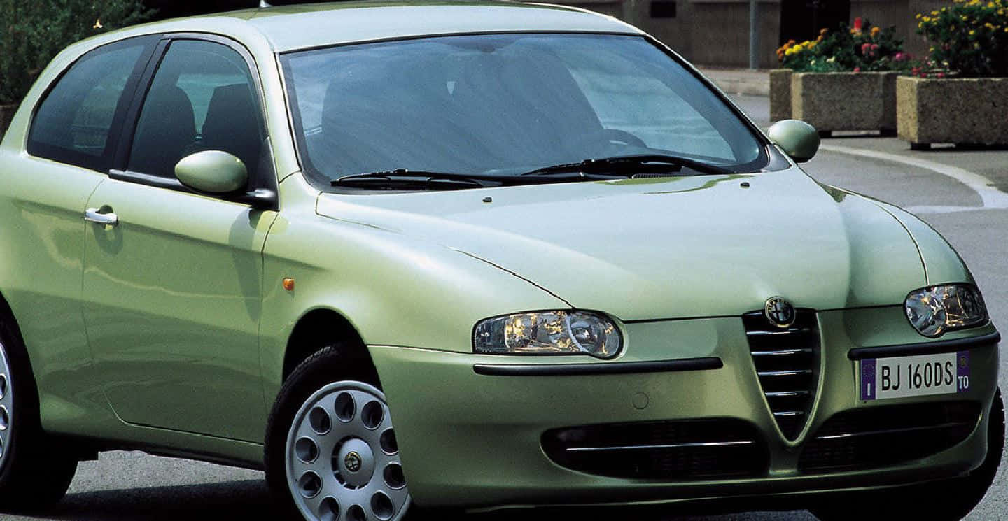 Alfa Romeo 147, light green, hatchback, HD Desktop Wallpaper