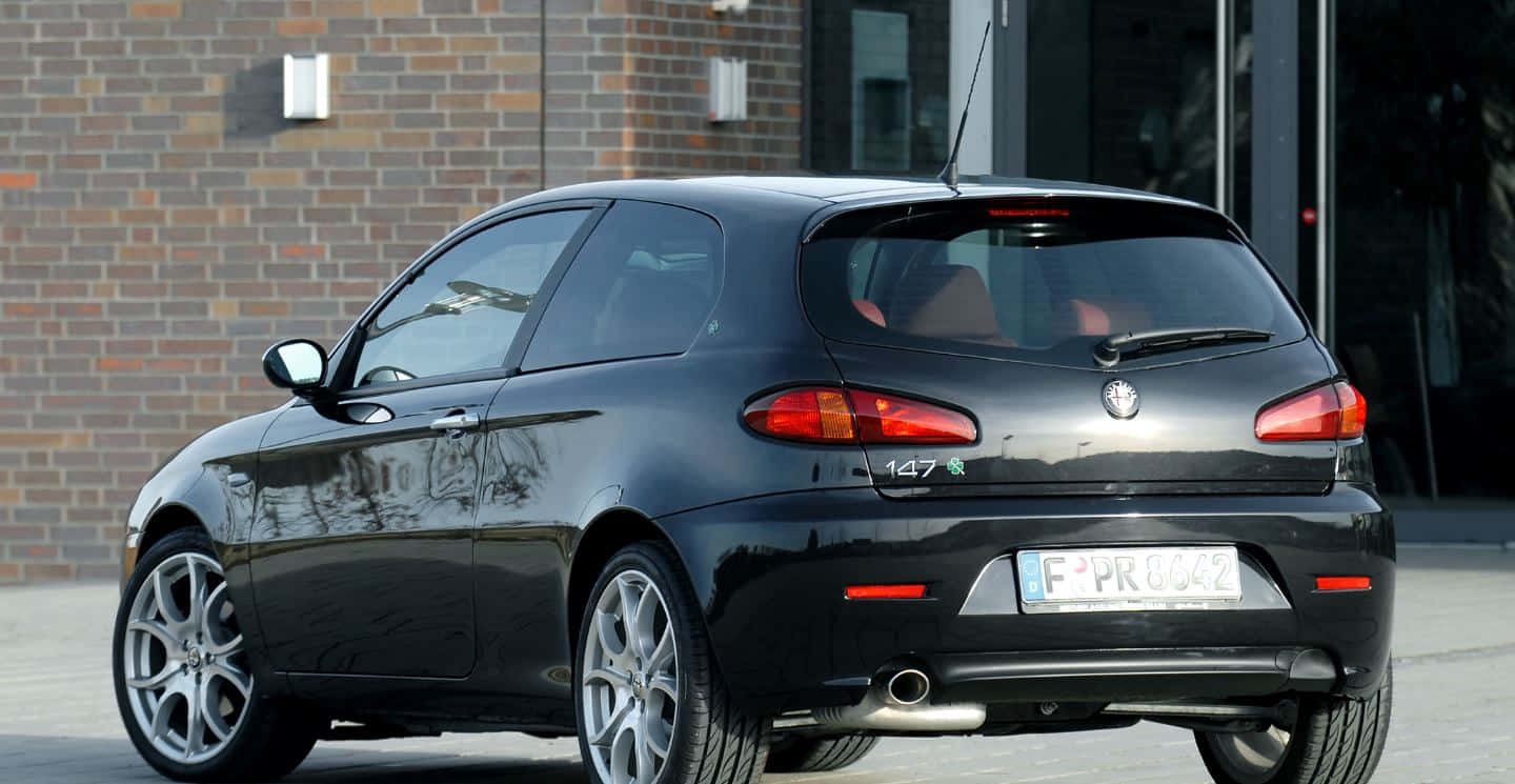 Alfa Romeo 147, black, scenic road, HD Desktop Wallpaper