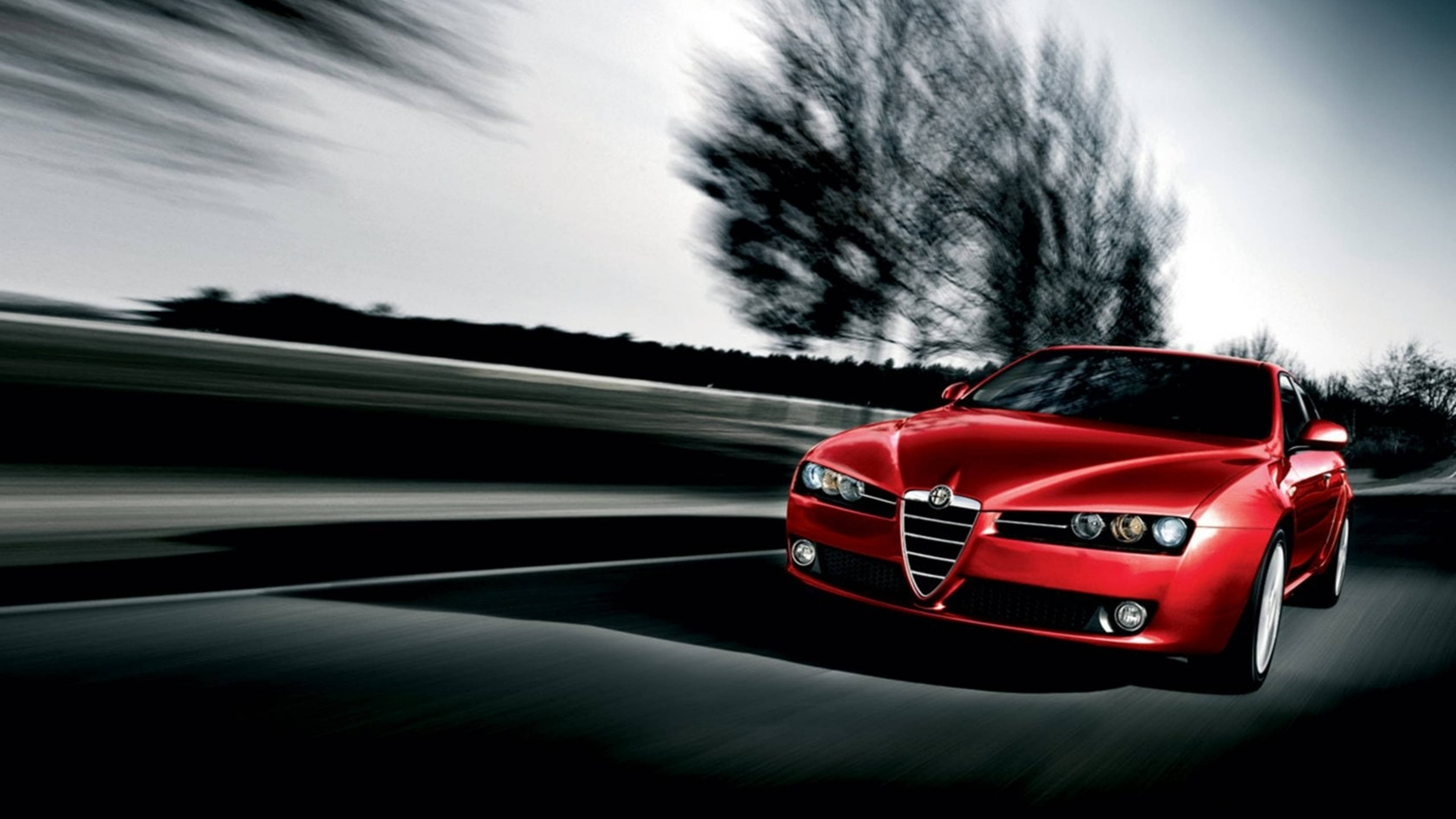 Alfa Romeo 159, red, sports car, 4K Desktop Wallpaper