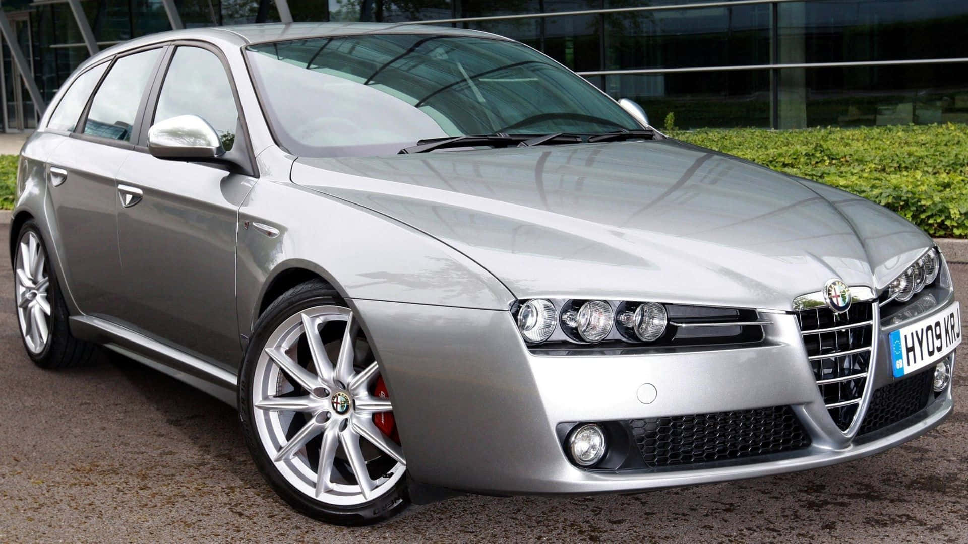Alfa Romeo 159, silver, station wagon, Full HD Desktop Wallpaper