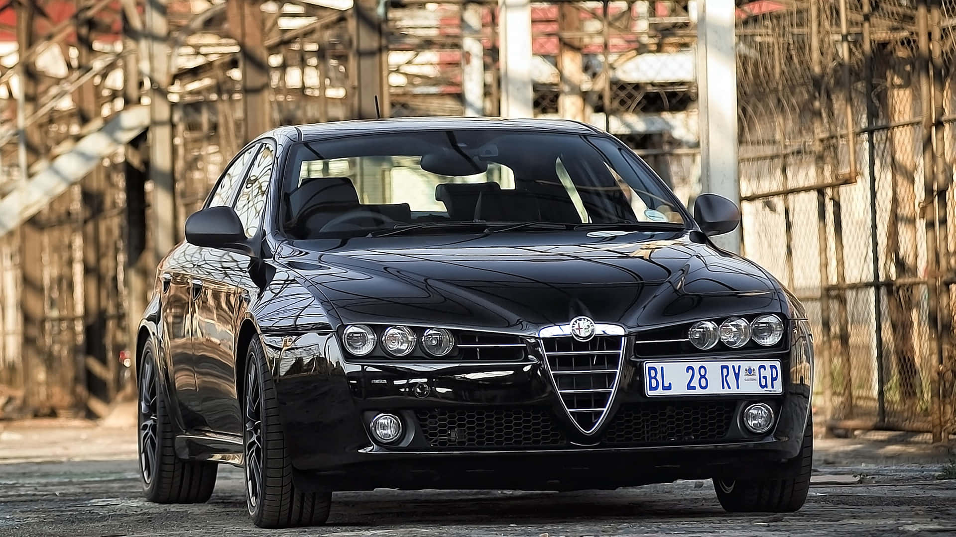 Alfa Romeo 159, black, daylight, Full HD Desktop Wallpaper