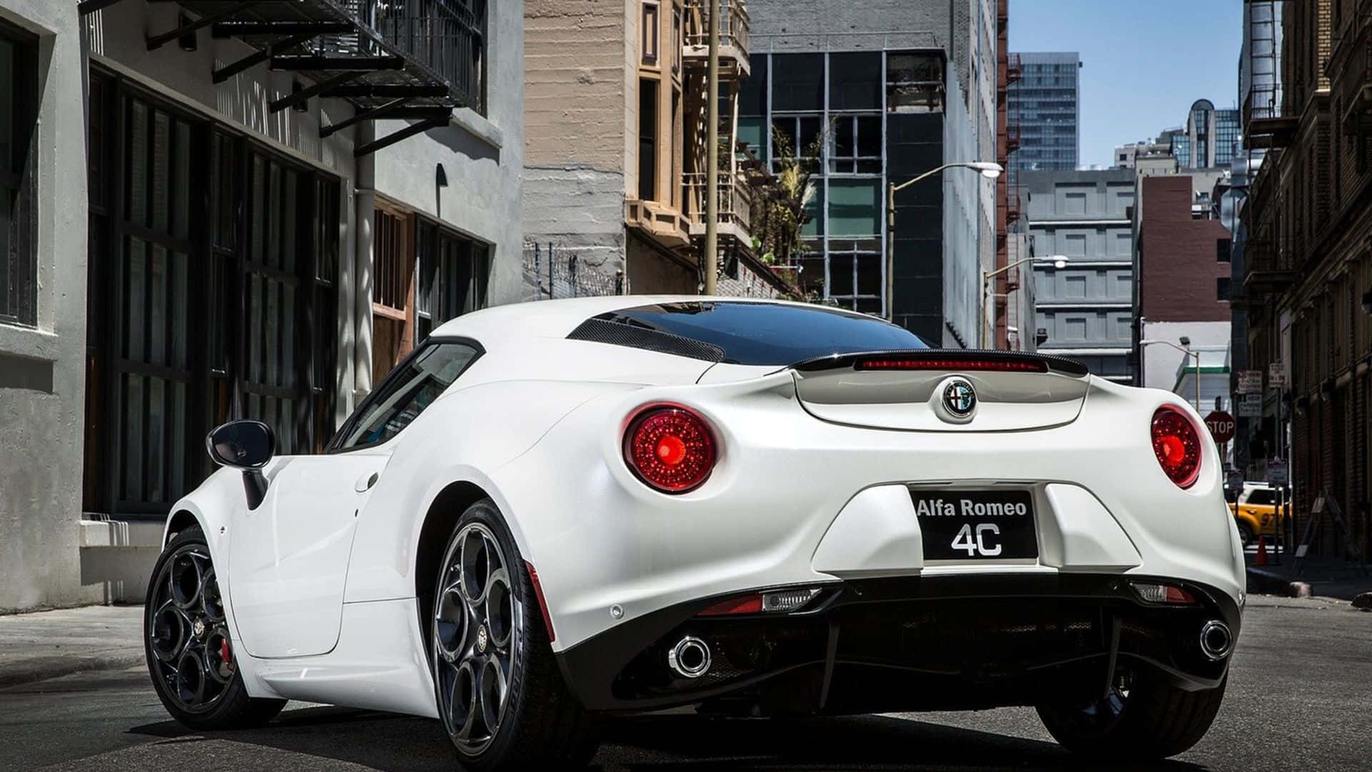 Alfa Romeo 4C, white, sleek, Full HD Desktop Wallpaper