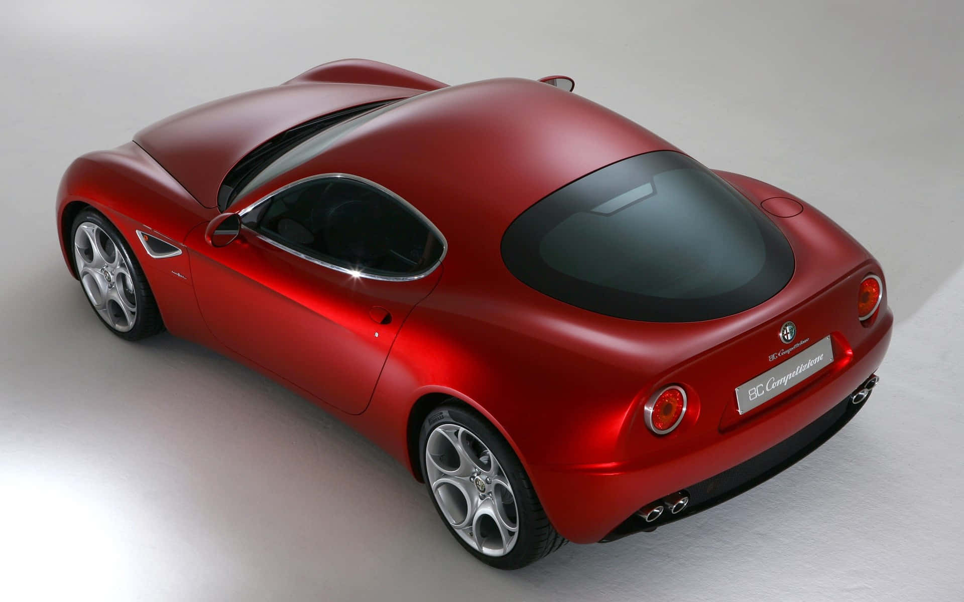 Alfa Romeo 8c Competizione, vibrant red, glossy red, Full HD Desktop Wallpaper