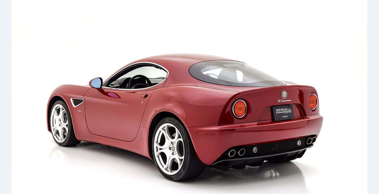 Alfa Romeo 8C Competizione, glossy red, studio lighting, HD Desktop Wallpaper