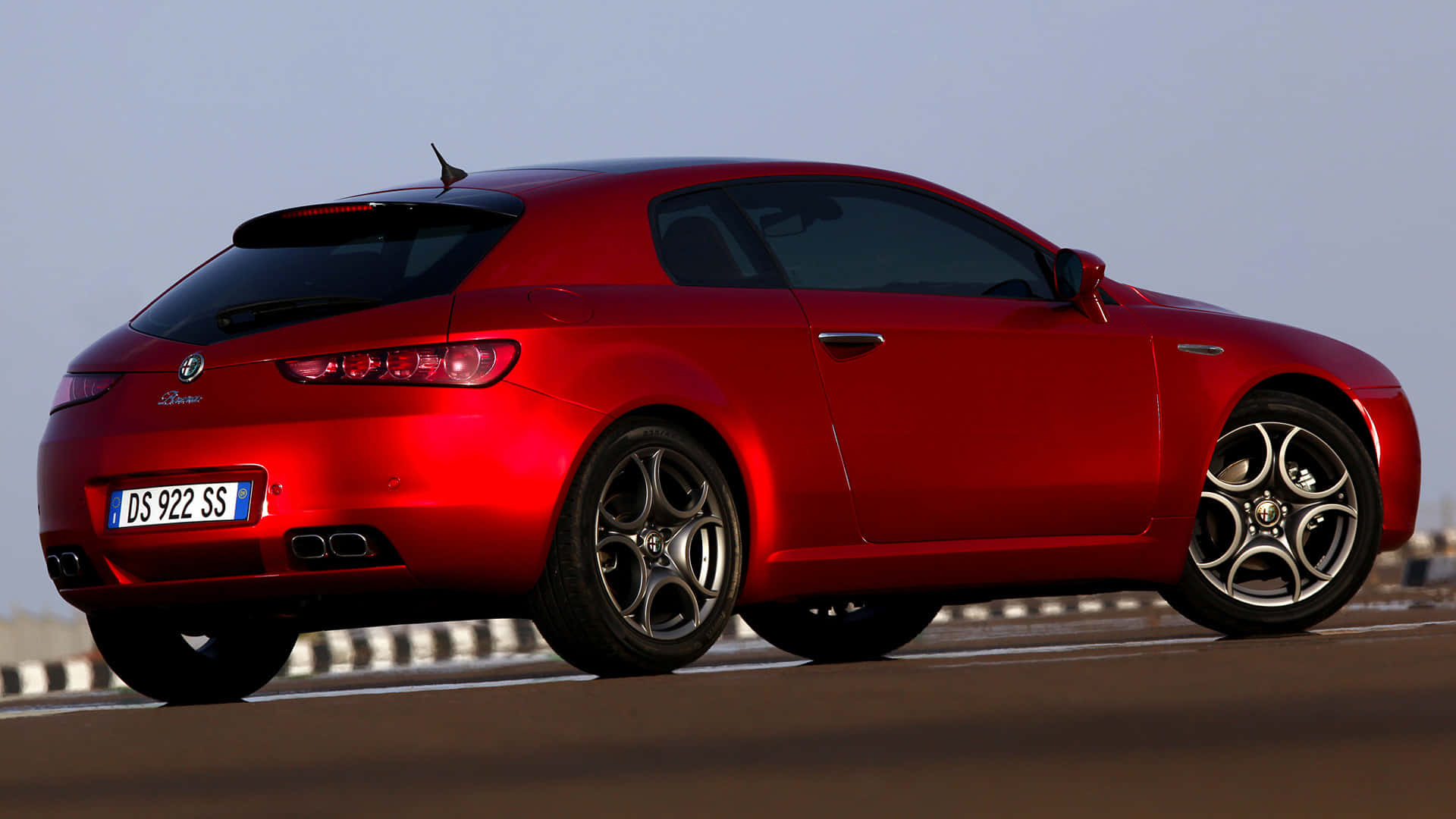 Alfa Romeo Brera, glossy red, sports coupe, Full HD Desktop Wallpaper
