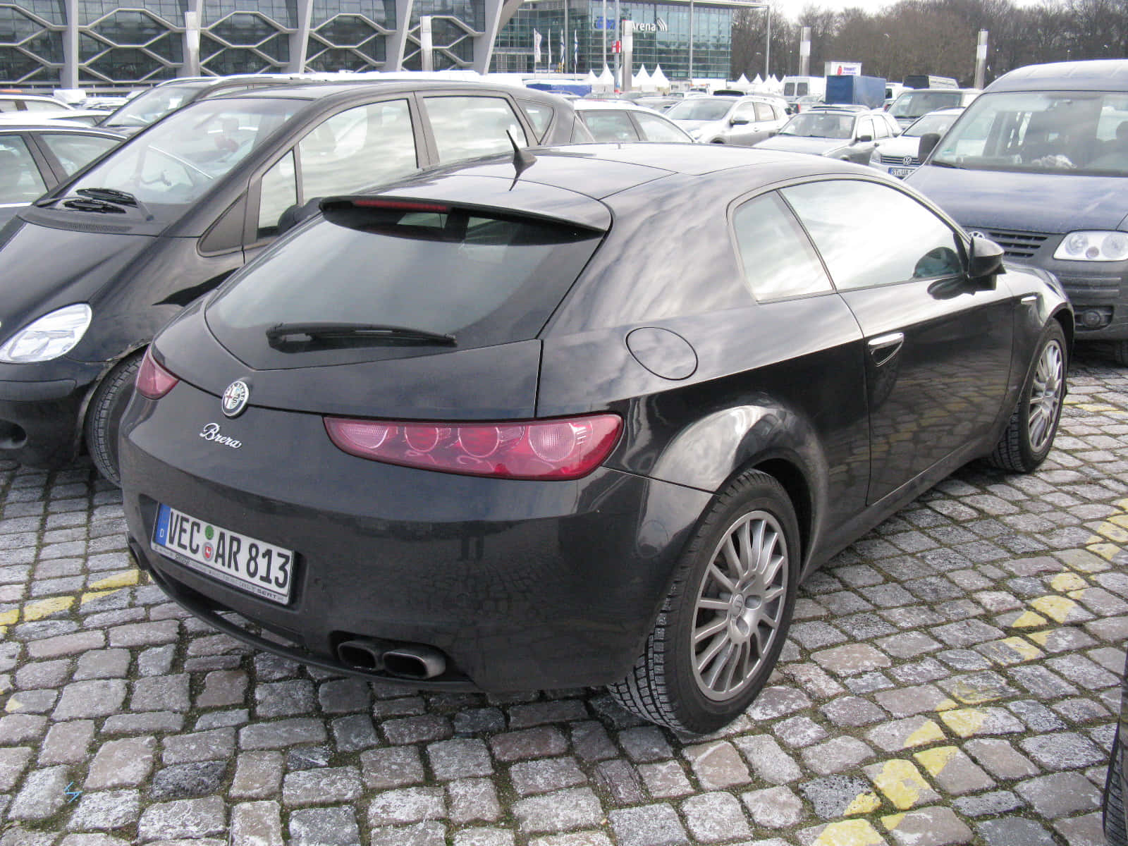 Alfa Romeo Brera, black, coupe, HD Desktop Wallpaper