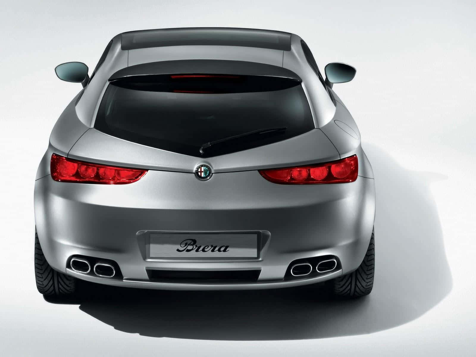 Alfa Romeo Brera, silver, red taillights, HD Desktop Wallpaper