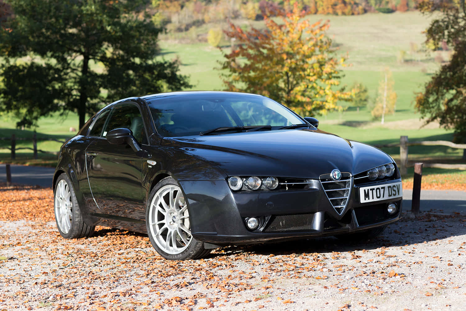 Alfa Romeo Brera, black, gravel, HD Desktop Wallpaper