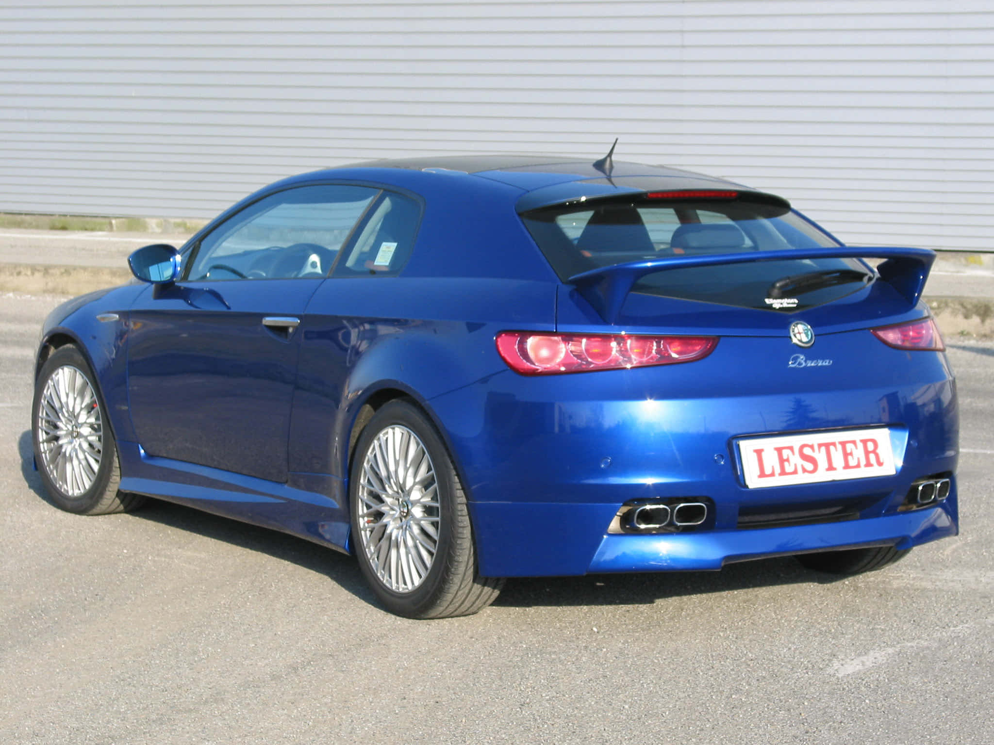 Alfa Romeo Brera, glossy blue, asphalt, Full HD Desktop Wallpaper