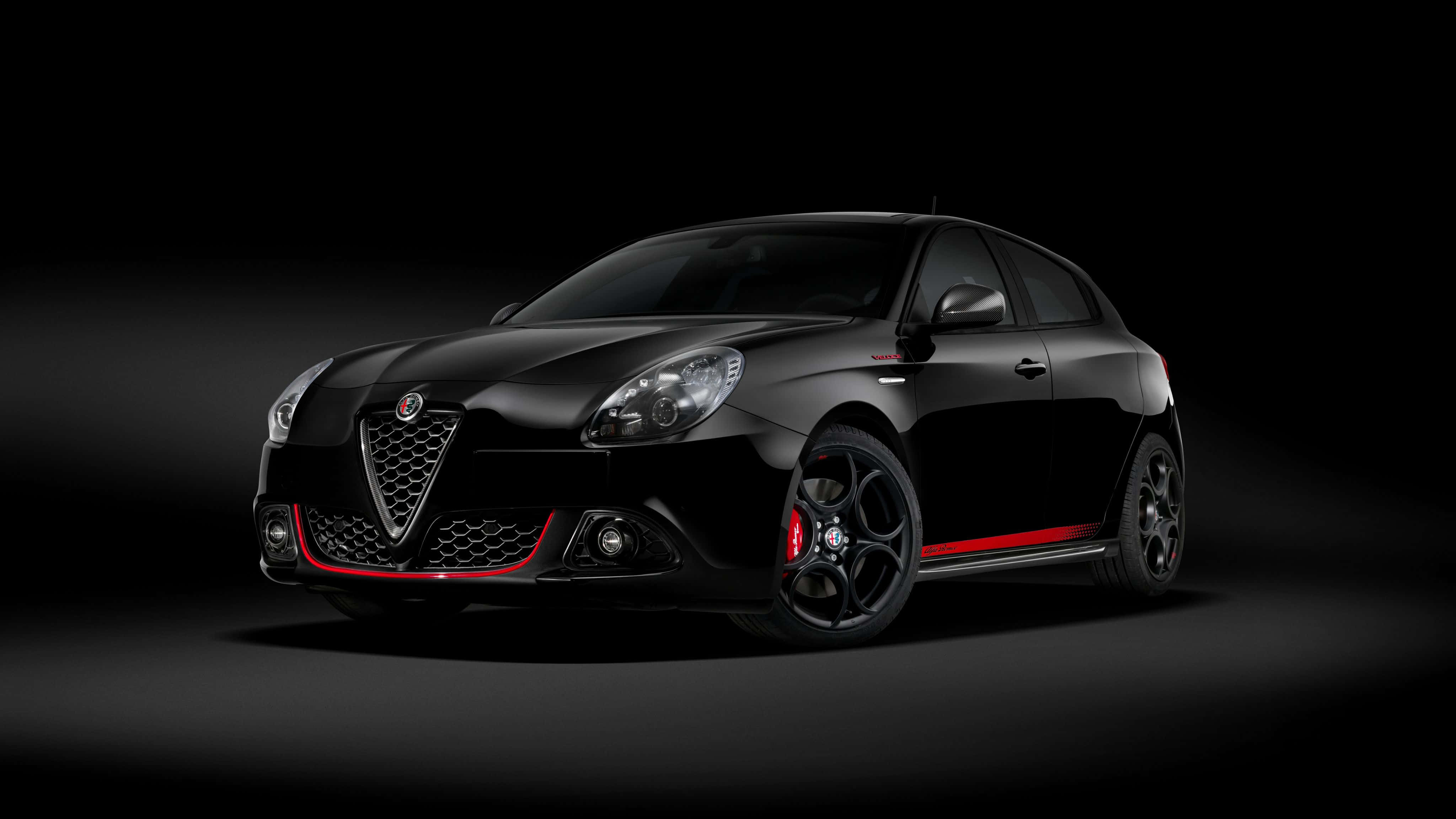 Alfa Romeo Giulietta, black, red accents, 4K Desktop Wallpaper