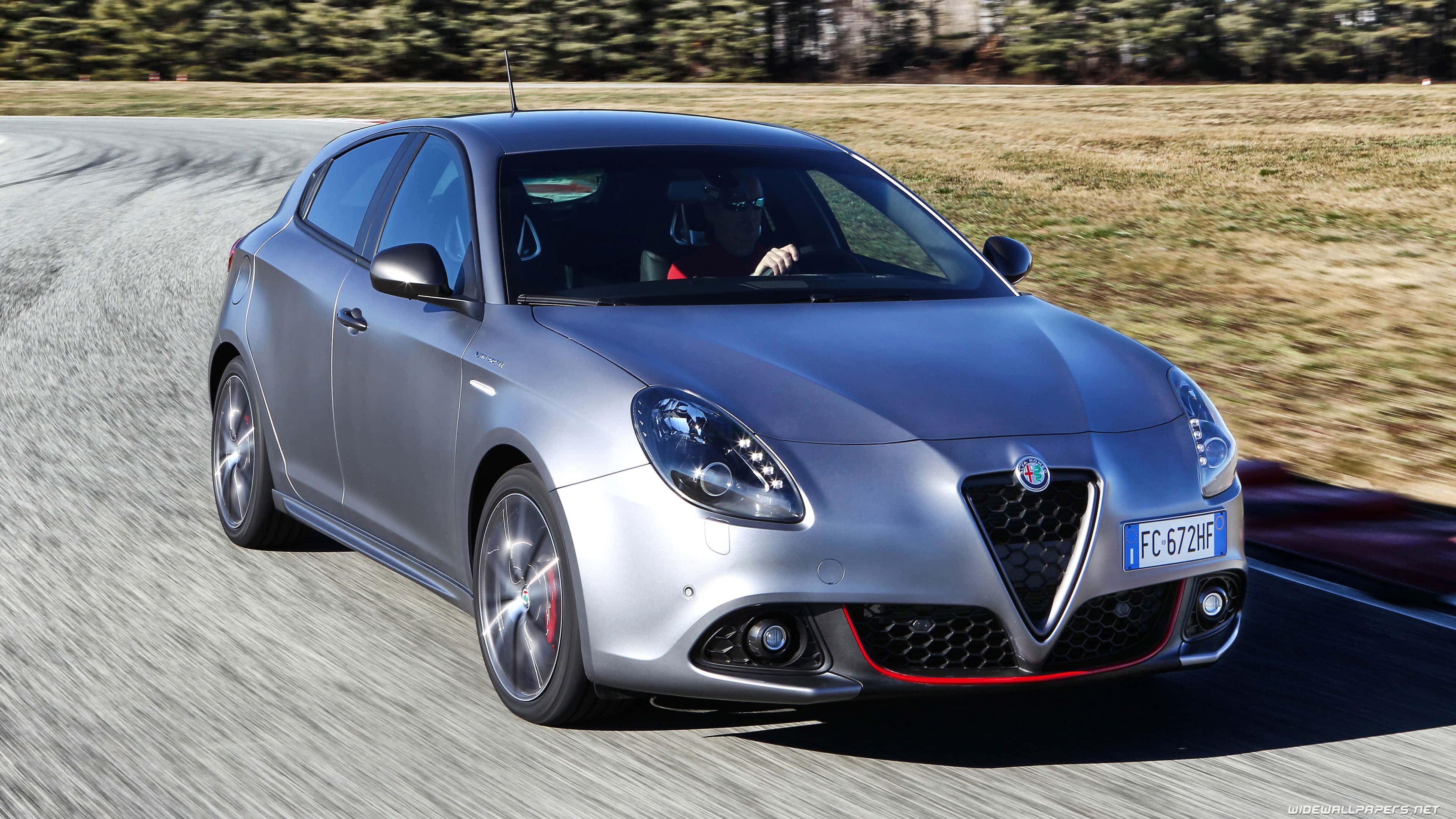 Alfa Romeo Giulietta, silver, winding road, 4K Desktop Wallpaper