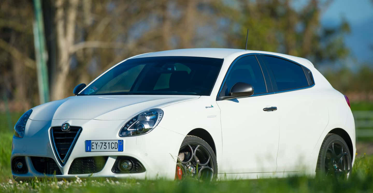 Alfa Romeo Giulietta, white, grass, HD Desktop Wallpaper