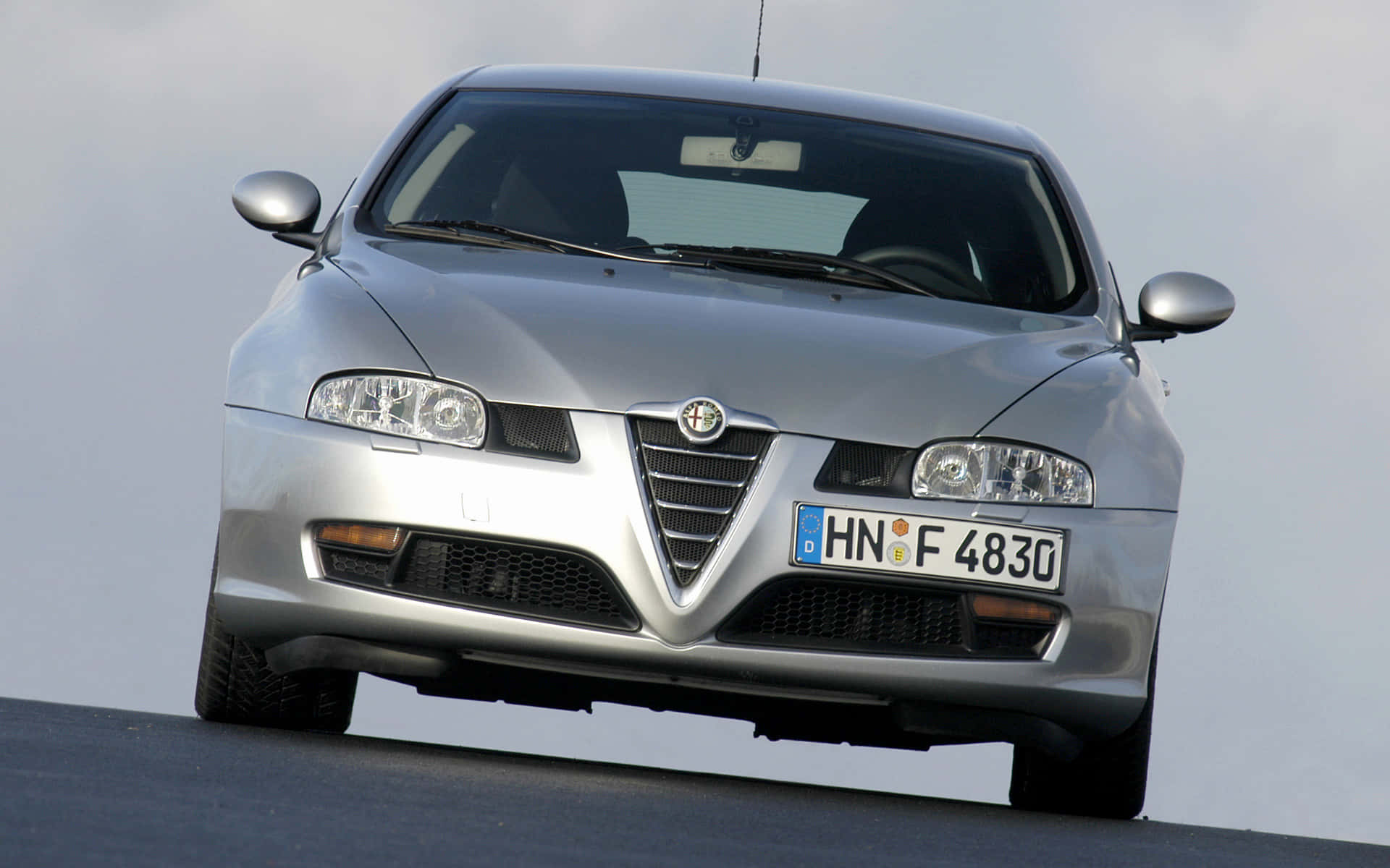 Alfa Romeo GT, silver, dark road, Full HD Desktop Wallpaper