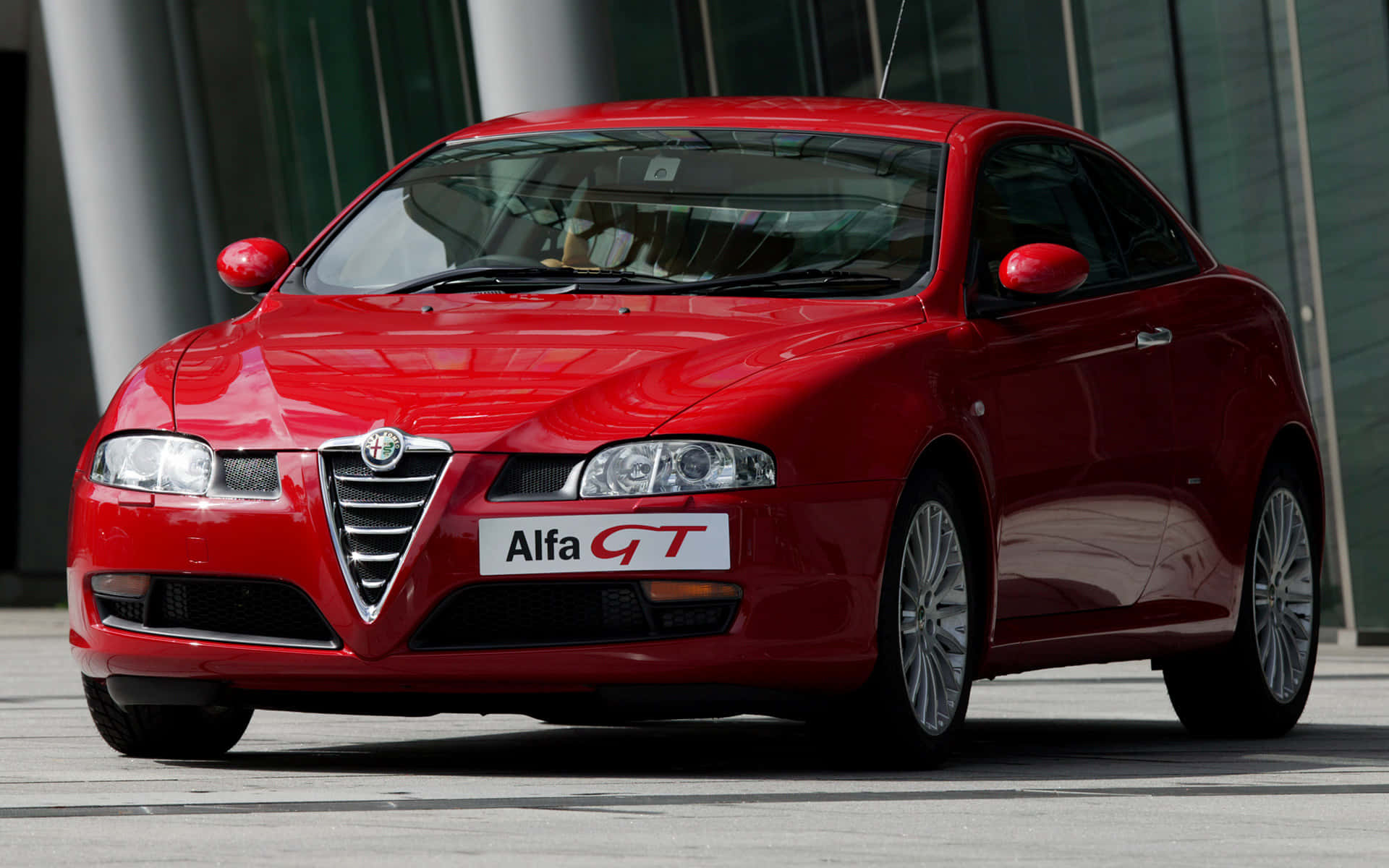 Alfa Romeo GT, glossy red, sports coupe, Full HD Desktop Wallpaper