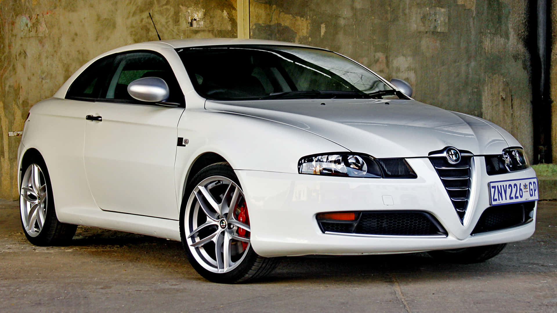 Alfa Romeo GT, white, red brake calipers, Full HD Desktop Wallpaper