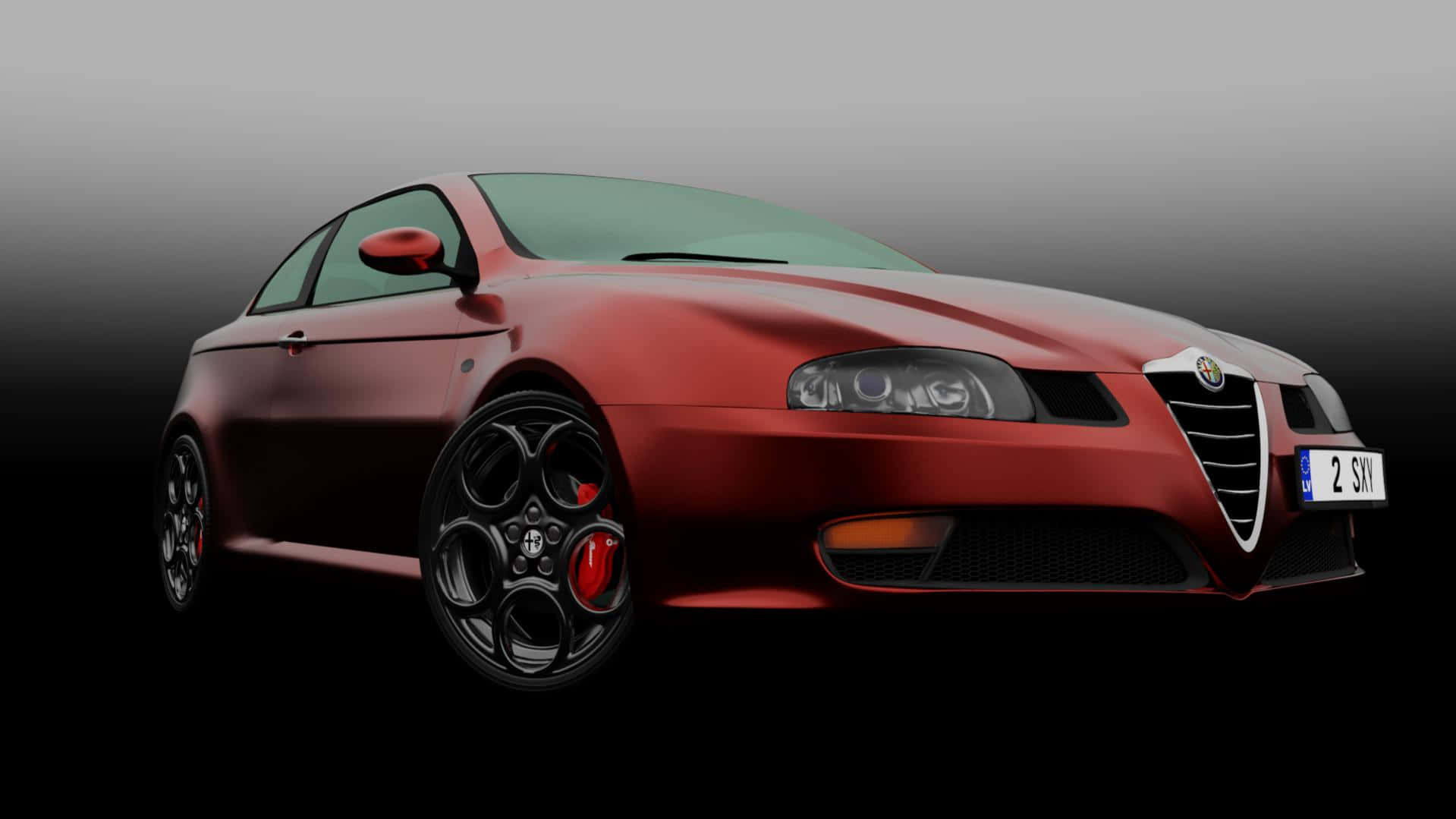 Alfa Romeo GT, red, black rims, HD Desktop Wallpaper