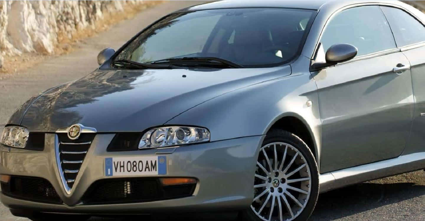 Alfa Romeo GT, silver, sunlit rural road, HD Desktop Wallpaper