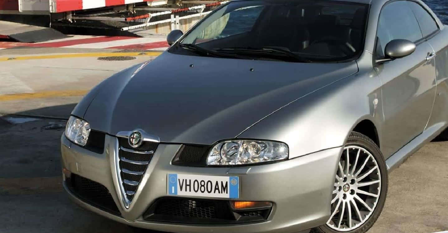 Alfa Romeo GT, silver, concrete lot, HD Desktop Wallpaper