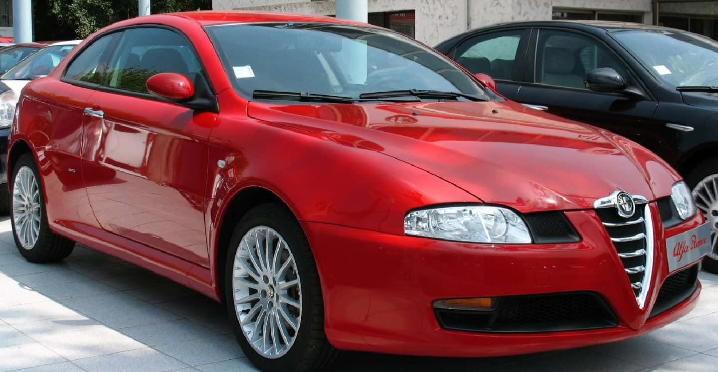 Alfa Romeo GT, glossy red, bright daylight, HD Desktop Wallpaper