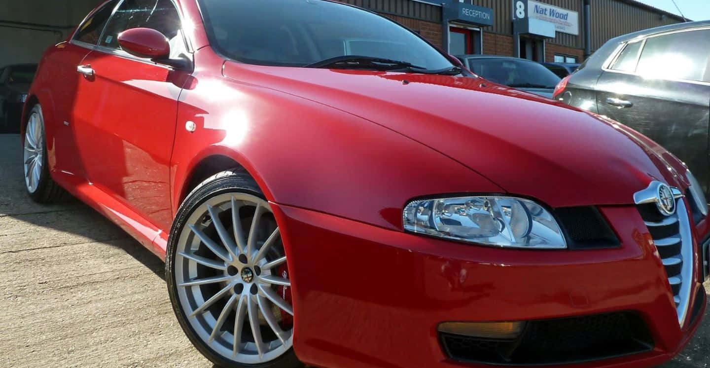 Alfa Romeo GT, glossy red, polished hood, HD Desktop Wallpaper