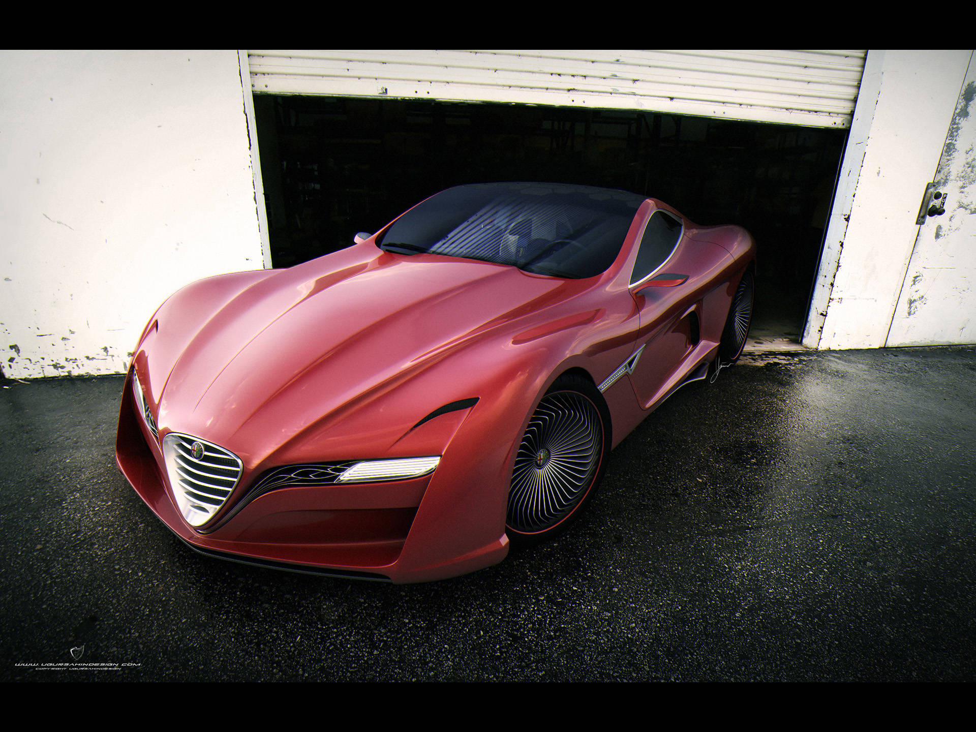 Alfa Romeo, iPhone, garage, Full HD Desktop Wallpaper