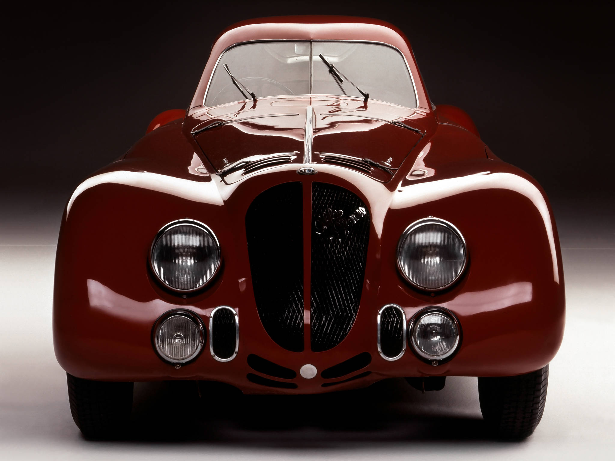 Alfa Romeo, vintage classic, glossy red, Full HD Desktop Wallpaper