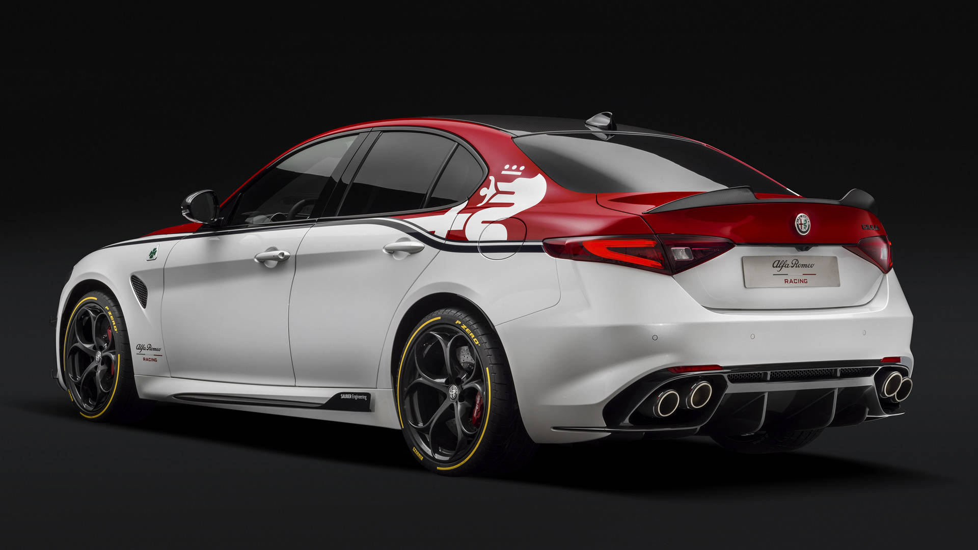 Alfa Romeo, white, red accents, Full HD Desktop Wallpaper