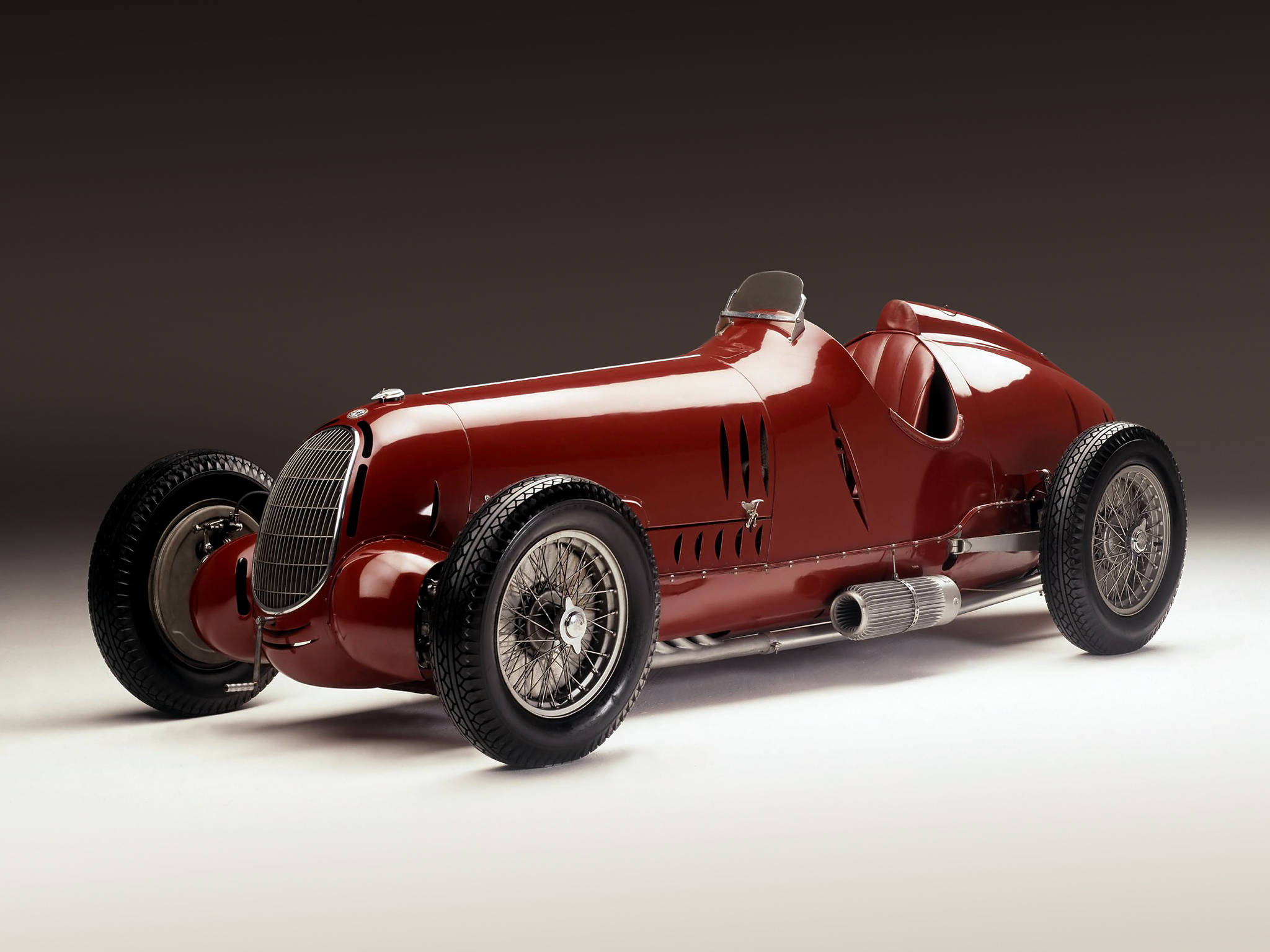 Alfa Romeo, vintage style, glossy red, Full HD Desktop Wallpaper