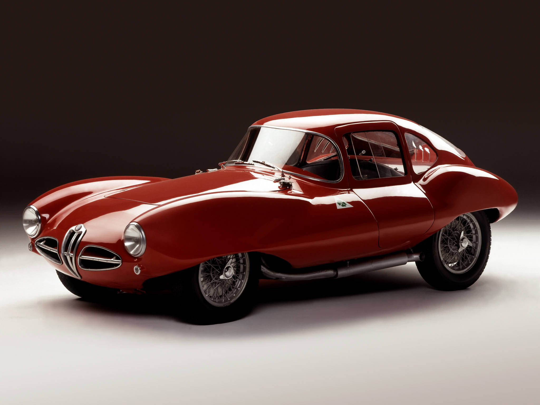 Alfa Romeo, vintage, glossy red, Full HD Desktop Wallpaper