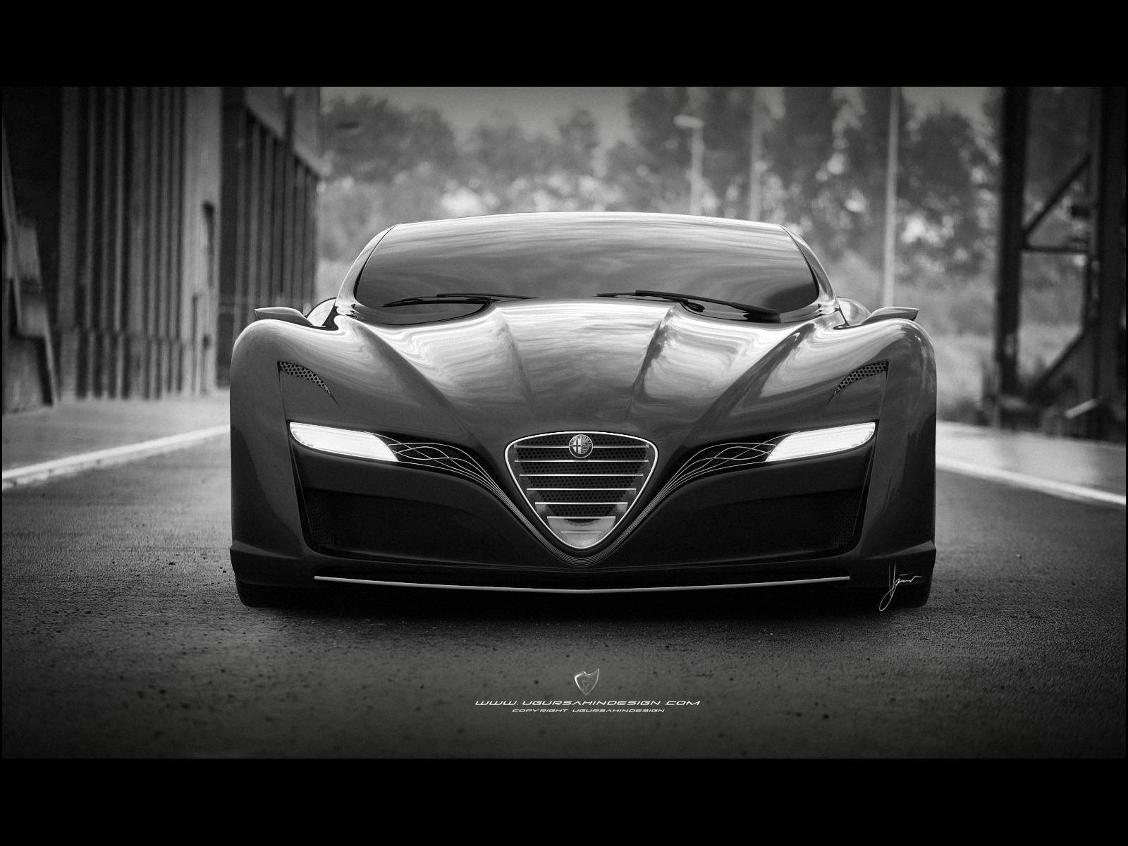 Alfa Romeo, iPhone, black, HD Desktop Wallpaper