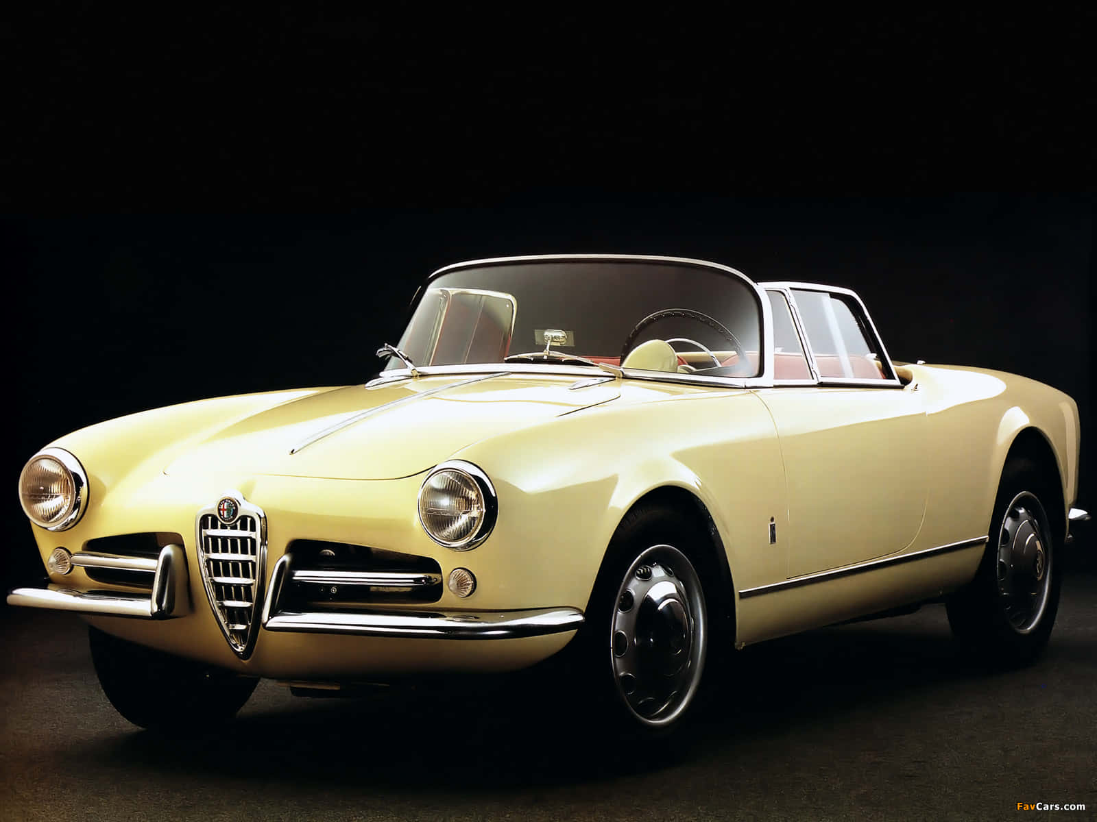 Alfa Romeo Spider, 1600, creamy yellow, HD Desktop Wallpaper