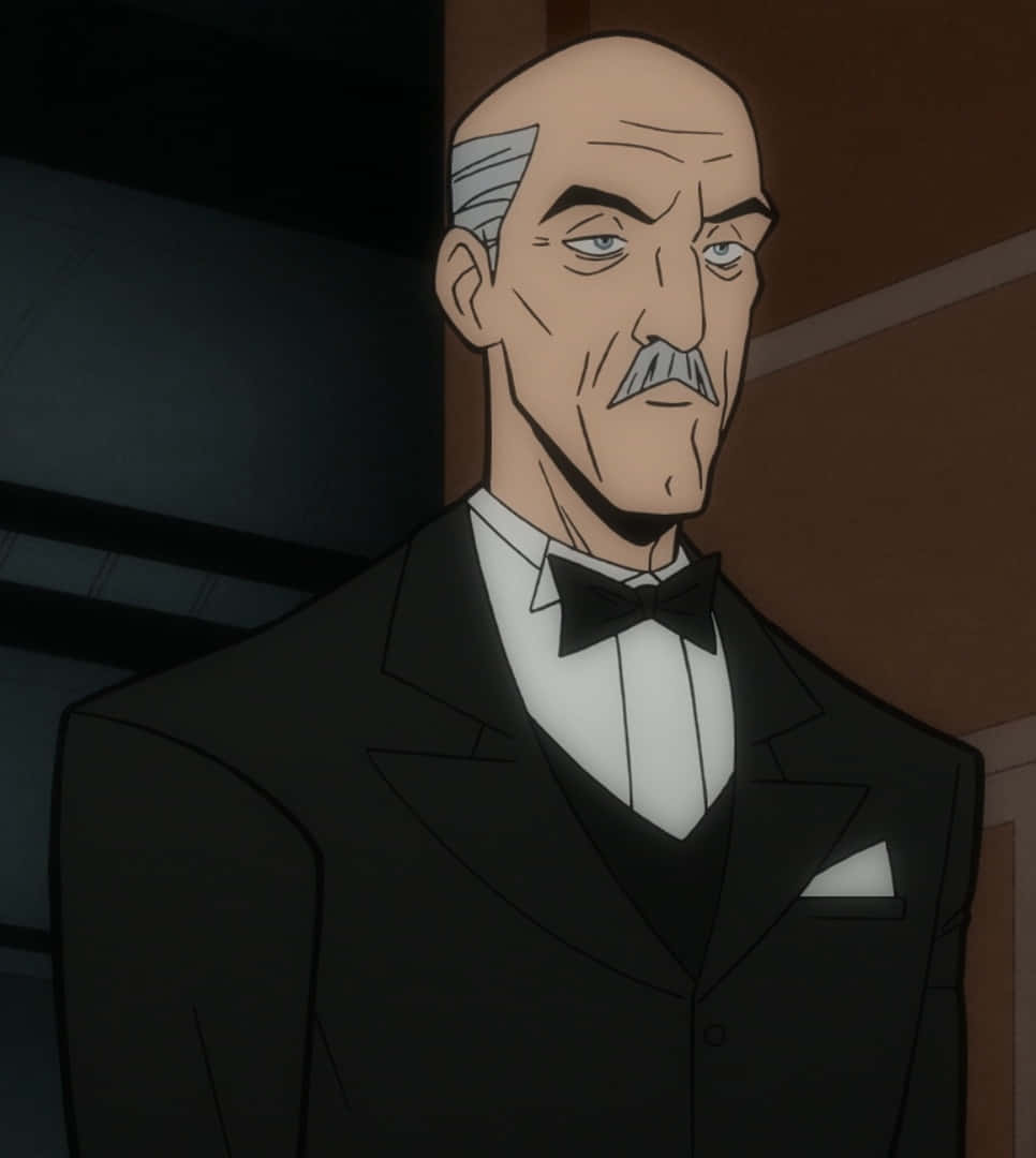 Alfred Pennyworth, black tuxedo, bowtie, SD Phone Wallpaper