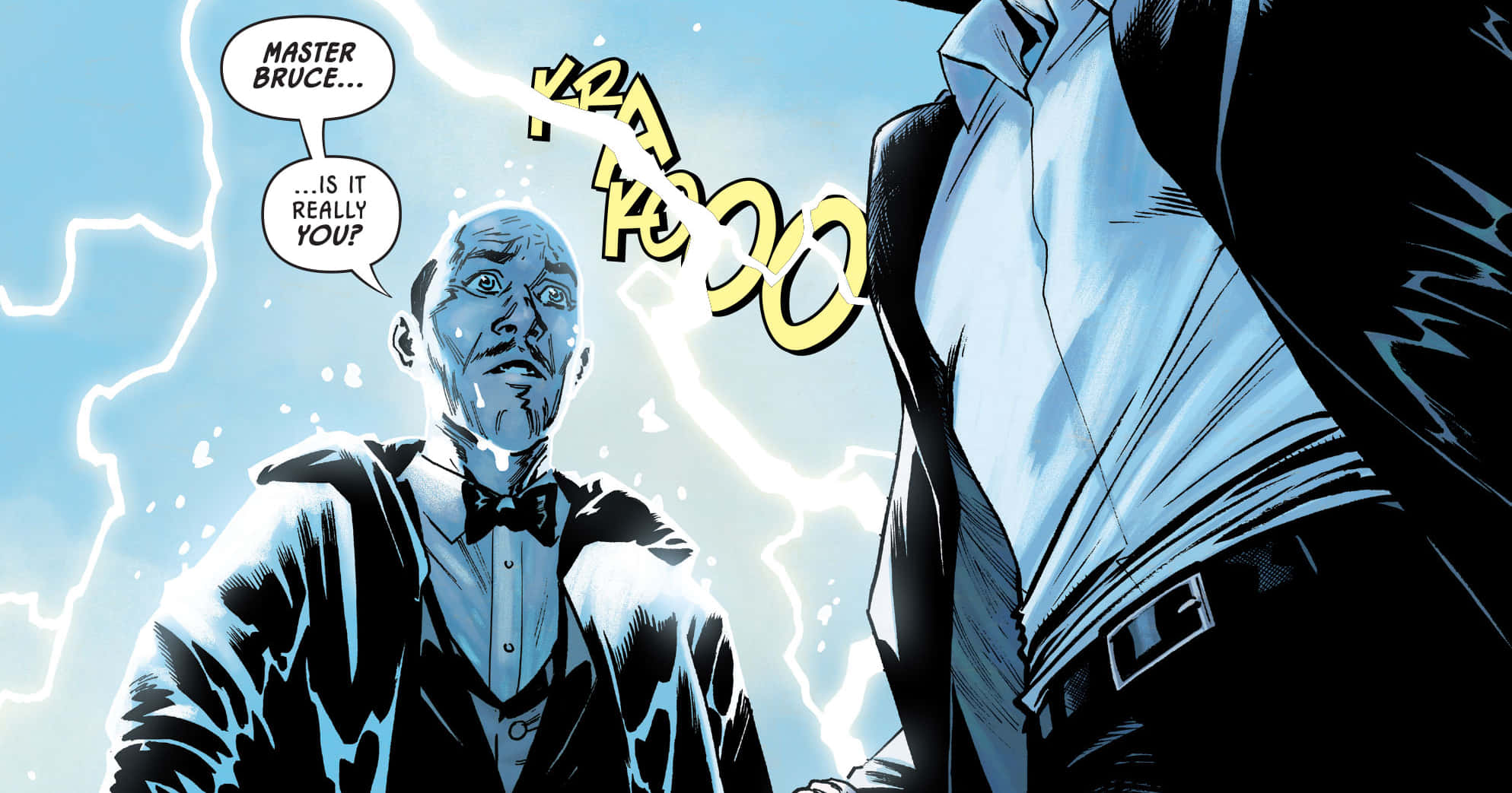 Alfred Pennyworth, 1987, bow tie, Full HD Desktop Wallpaper