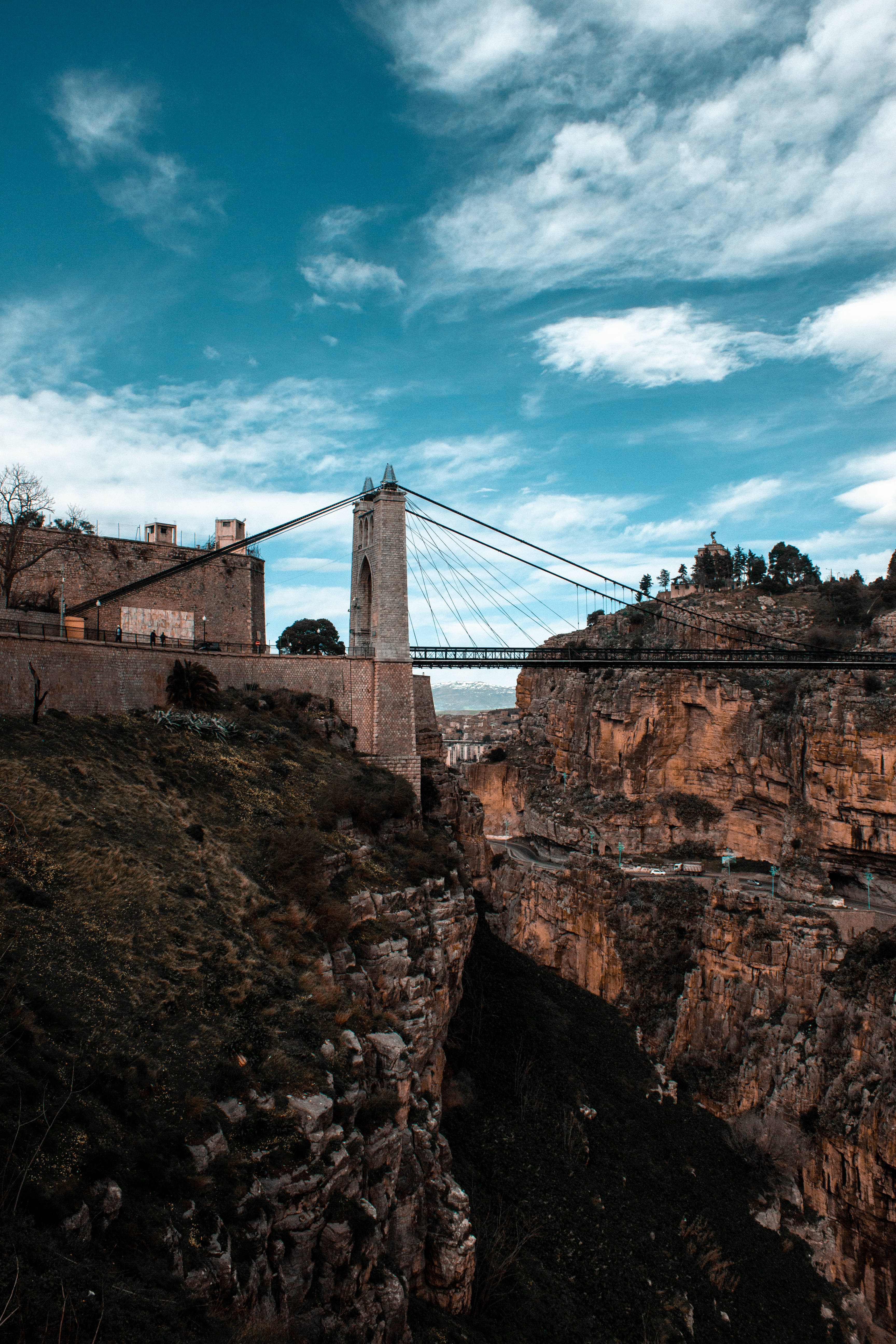 Algeria, cliff, canyon, 5K Phone Wallpaper