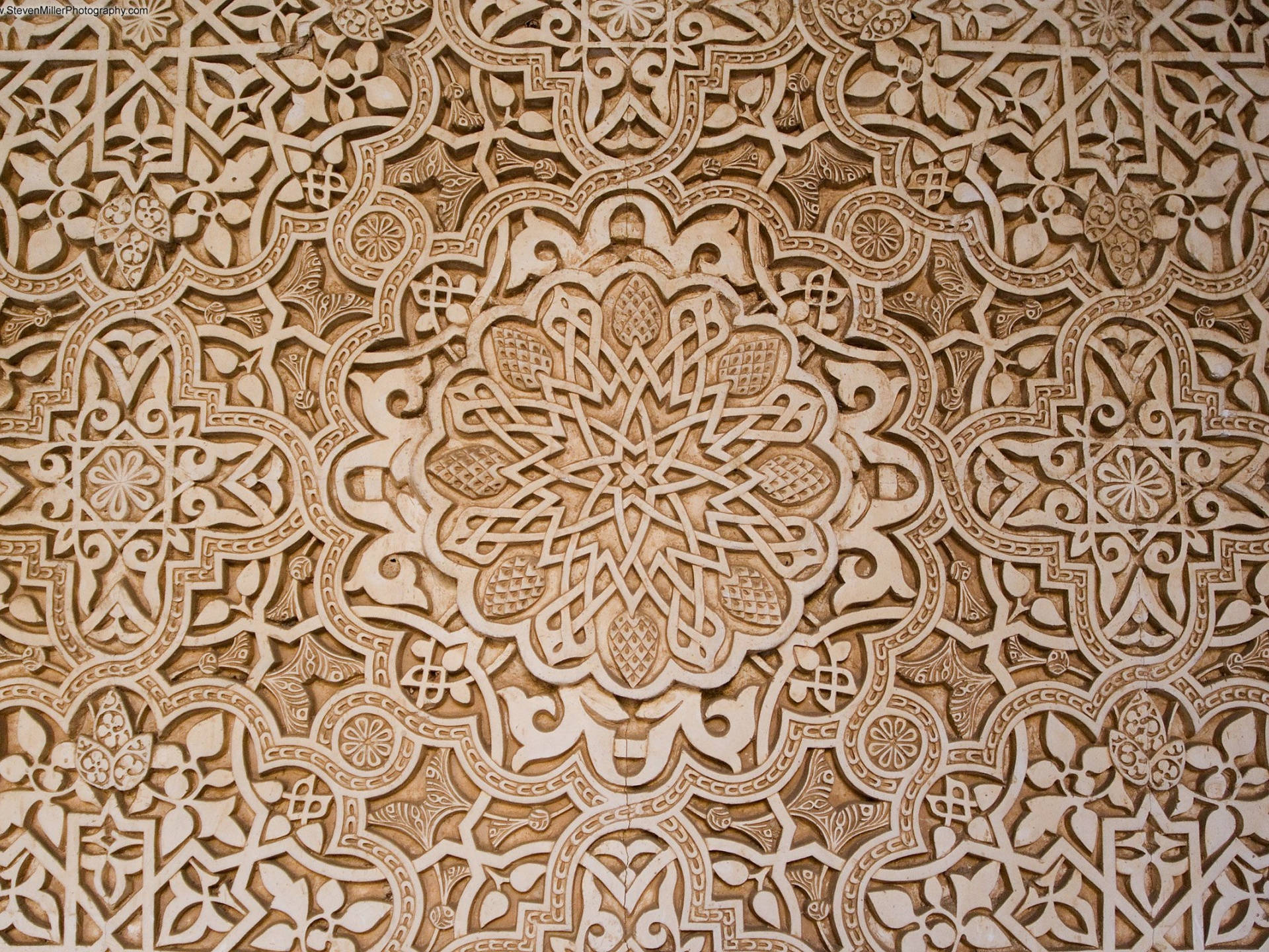 Alhambra, Islamic elements, carved wooden panel, Full HD Desktop Wallpaper