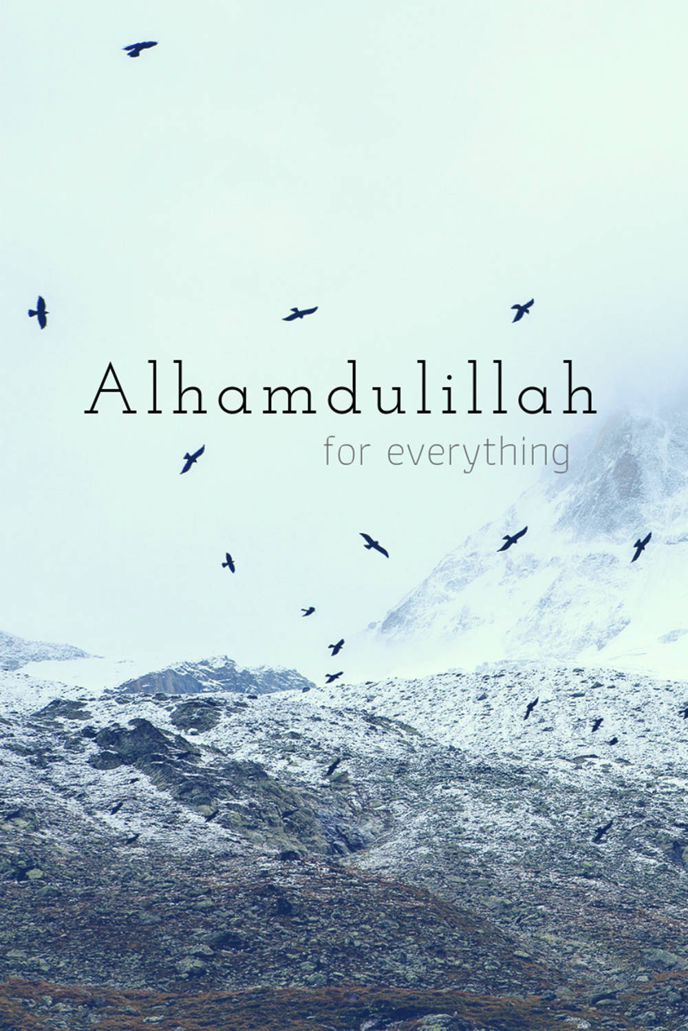 Alhamdulillah, birds, mountains, HD Phone Wallpaper