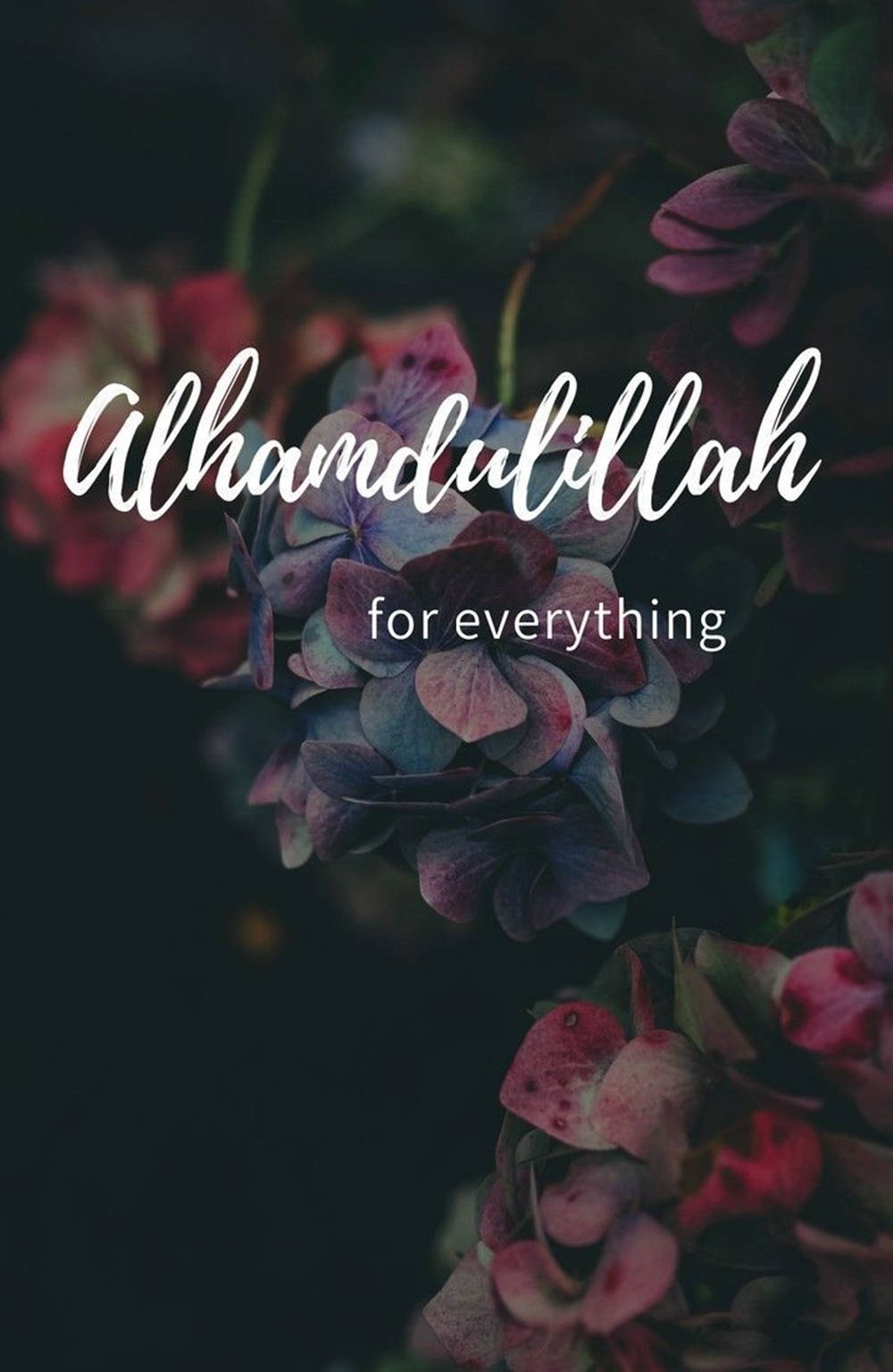 Alhamdulillah for everything, hydrangeas, muted purples, HD Phone Wallpaper