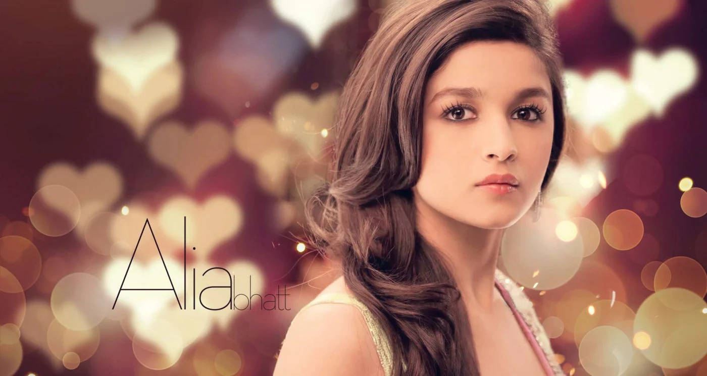 Alia Bhatt, long brown hair, warm bokeh, HD Desktop Wallpaper