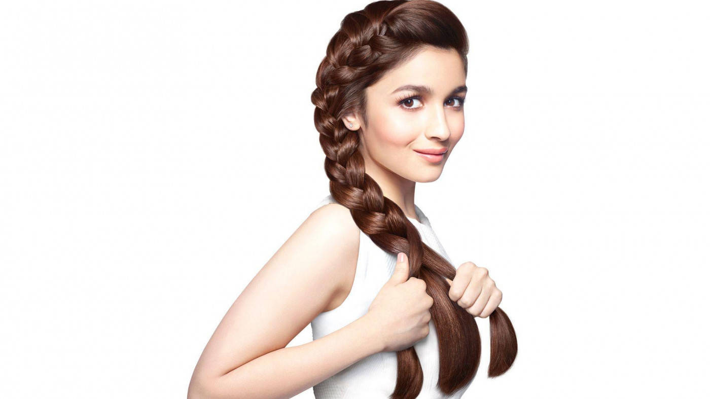 Alia Bhatt, brown braided hair, long brown hair, HD Desktop Wallpaper