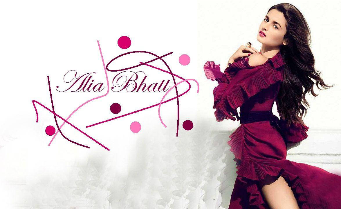 Alia Bhatt, maroon flamenco dress, textured white backdrop, SD Desktop Wallpaper