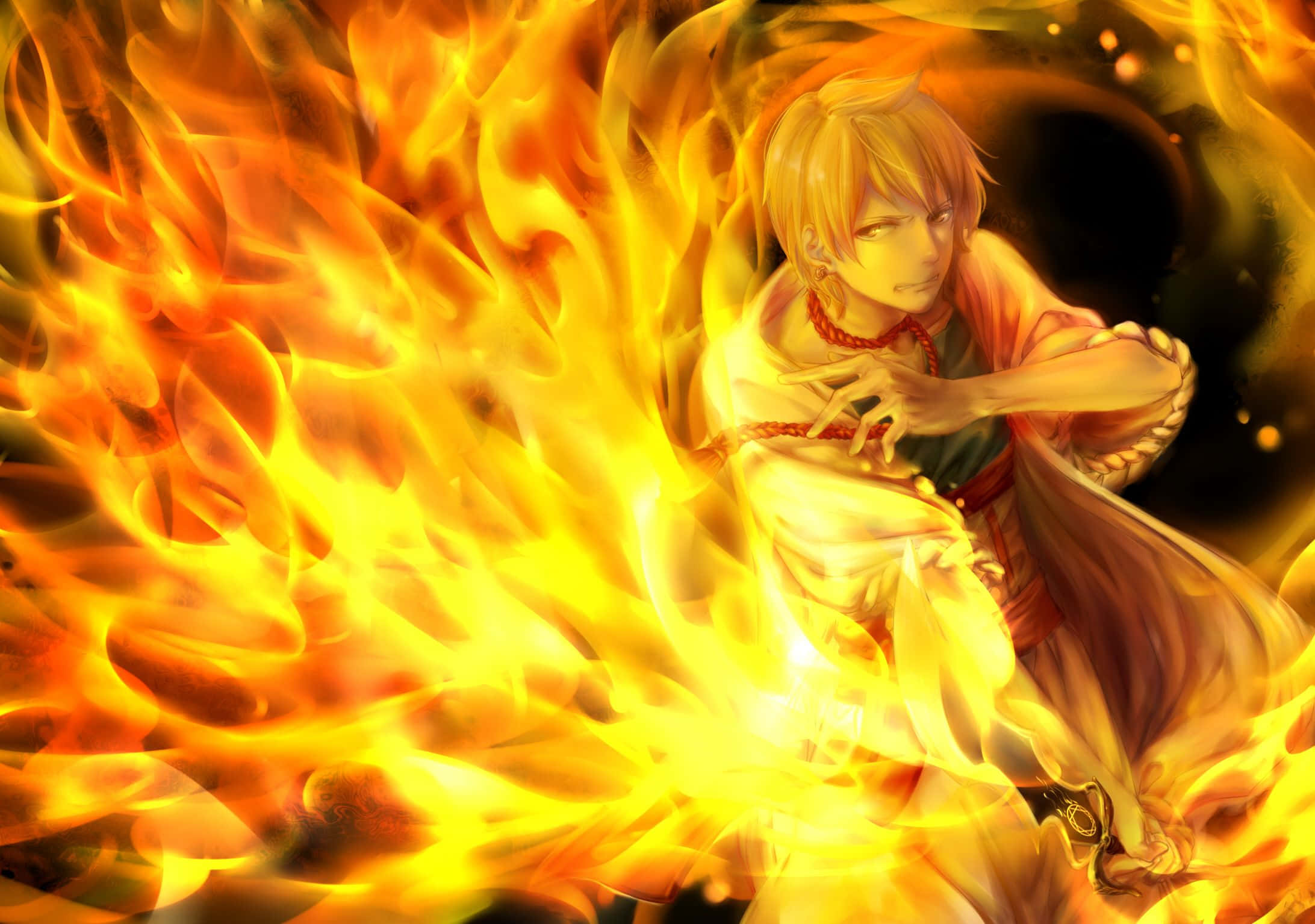 Alibaba Saluja, pugnacious spirit, golden hair, Full HD Desktop Wallpaper