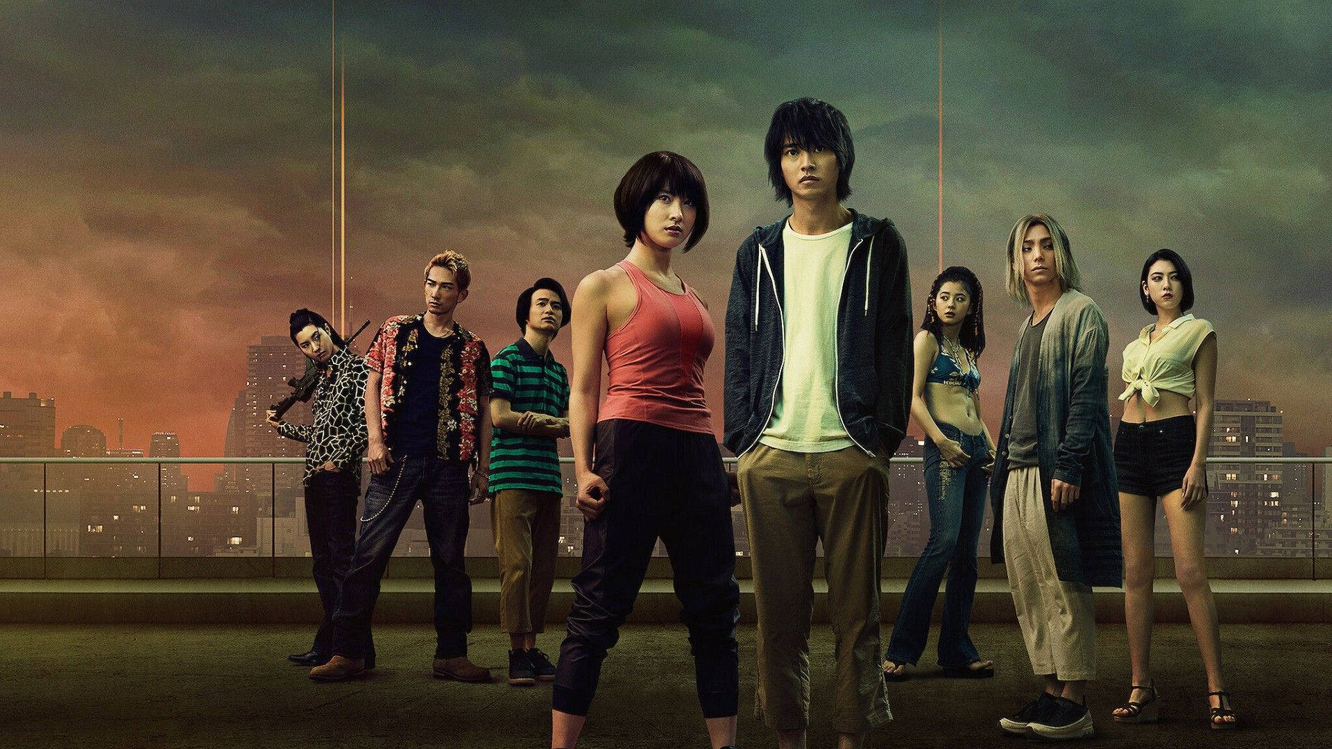 Alice In Borderland, main characters, rooftop, Full HD Desktop Wallpaper