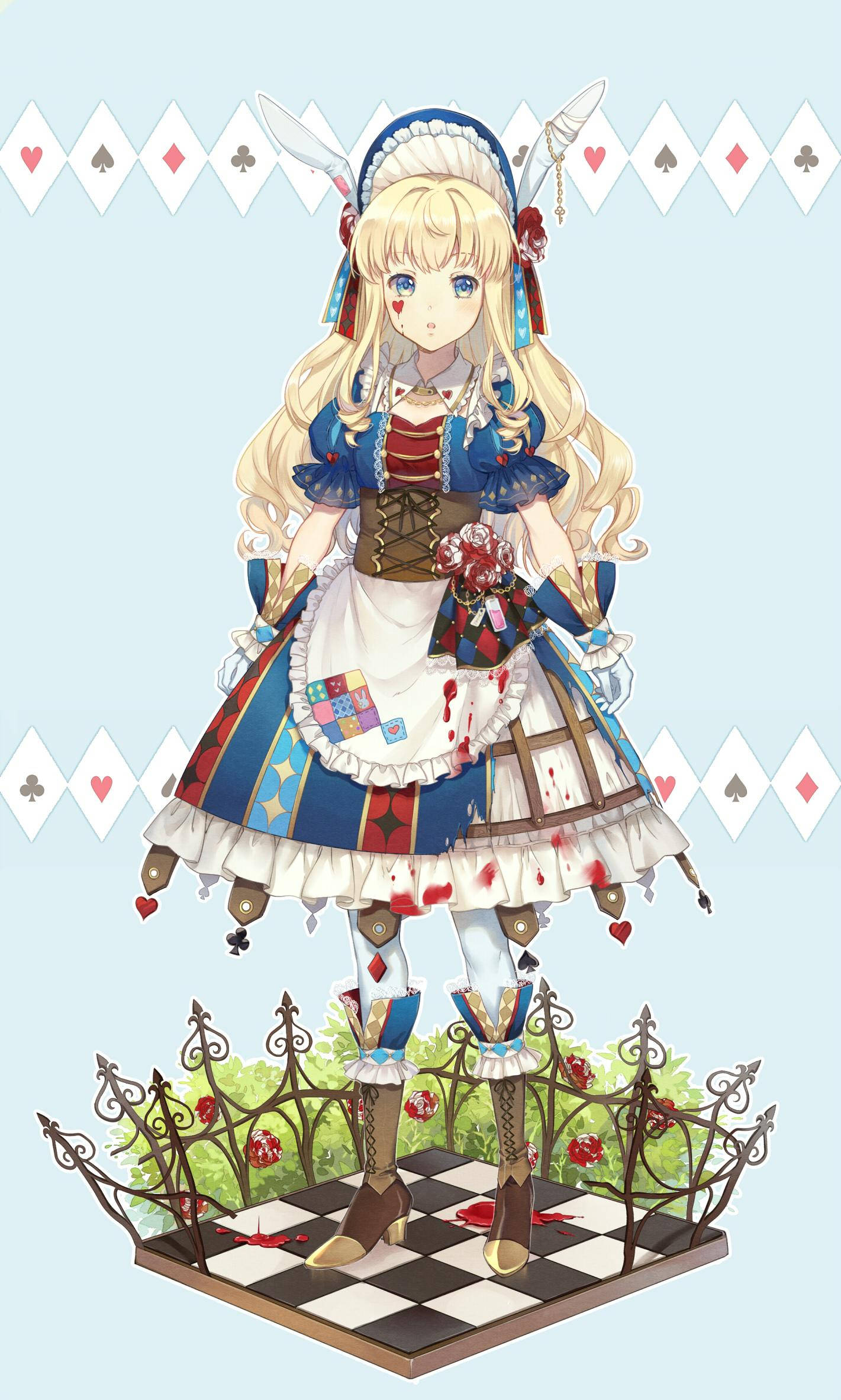 Alice, anime, bloodstained maid outfit, Full HD Phone Wallpaper