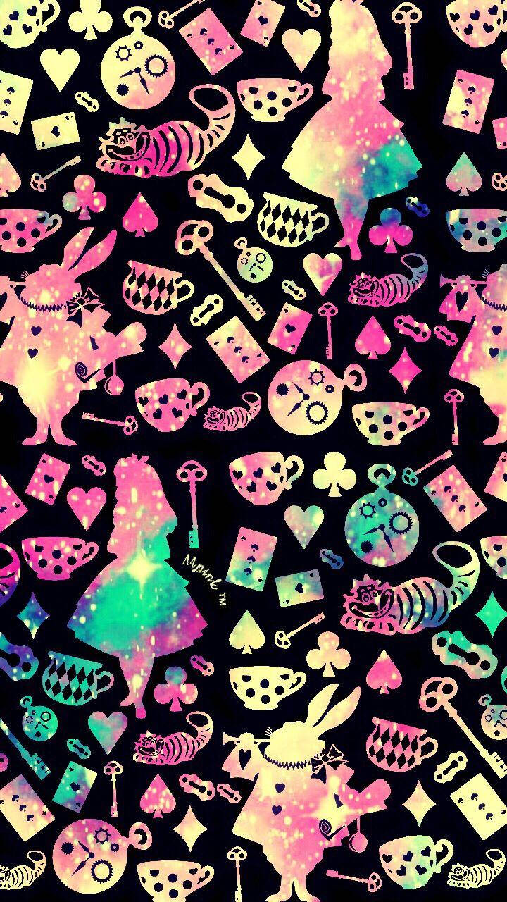 Alice in Wonderland Phone, Alice in Wonderland, neon, HD Phone Wallpaper