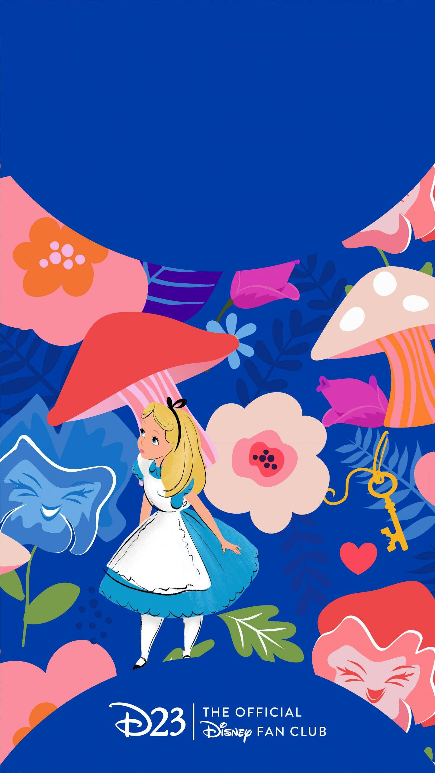Alice in Wonderland, Alice in Wonderland Phone, colorful flowers, 2K Phone Wallpaper