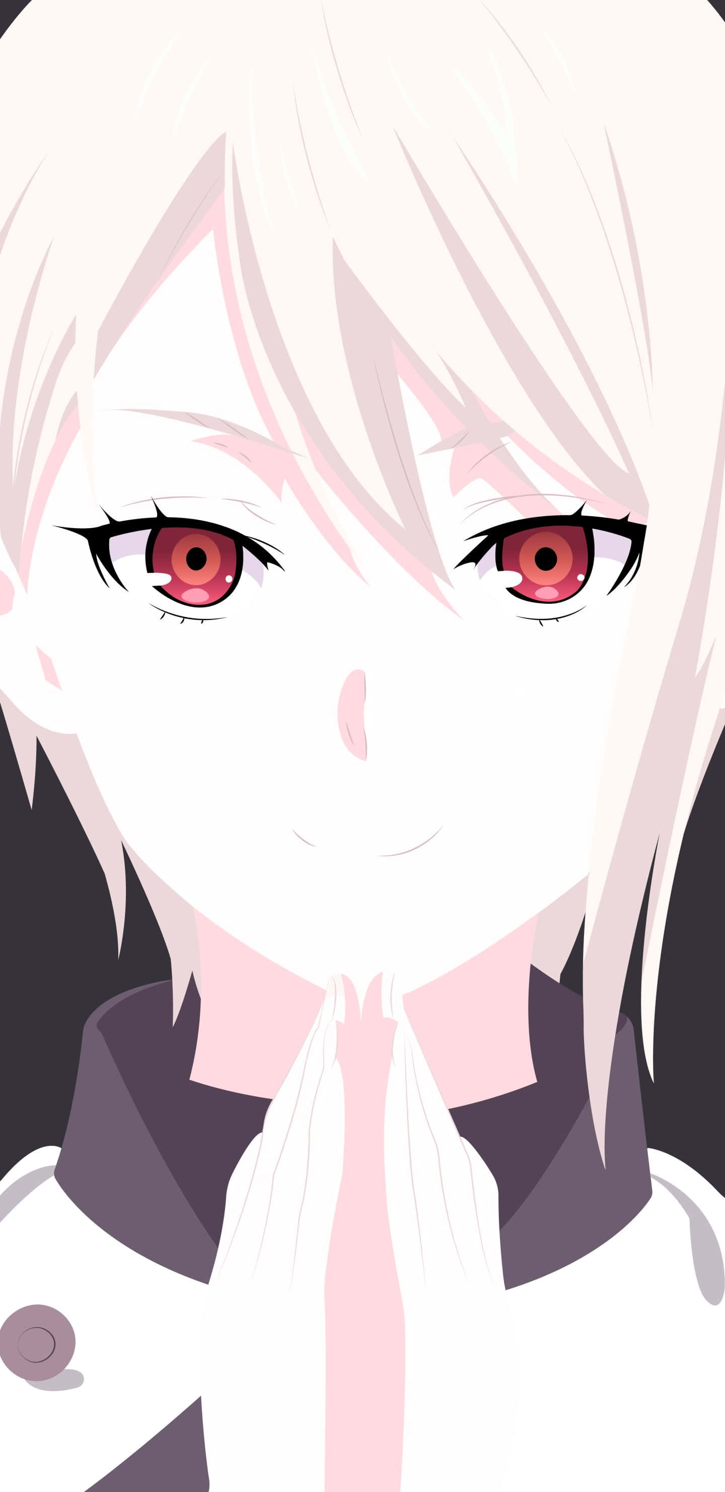 Alice Nakiri, white hair, red eyes, 2K Phone Wallpaper