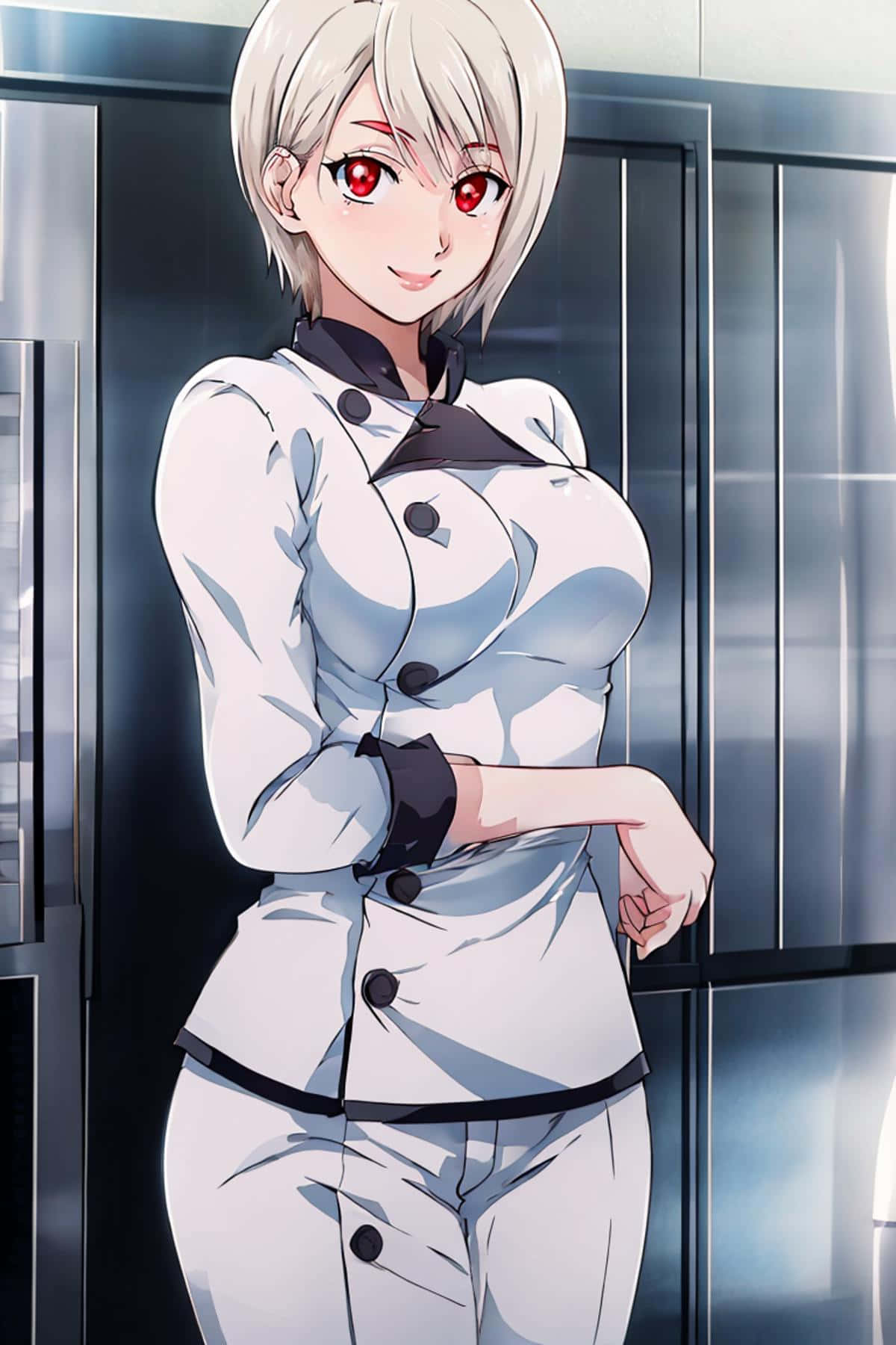 Alice Nakiri, anime chef, short silver hair, HD Phone Wallpaper