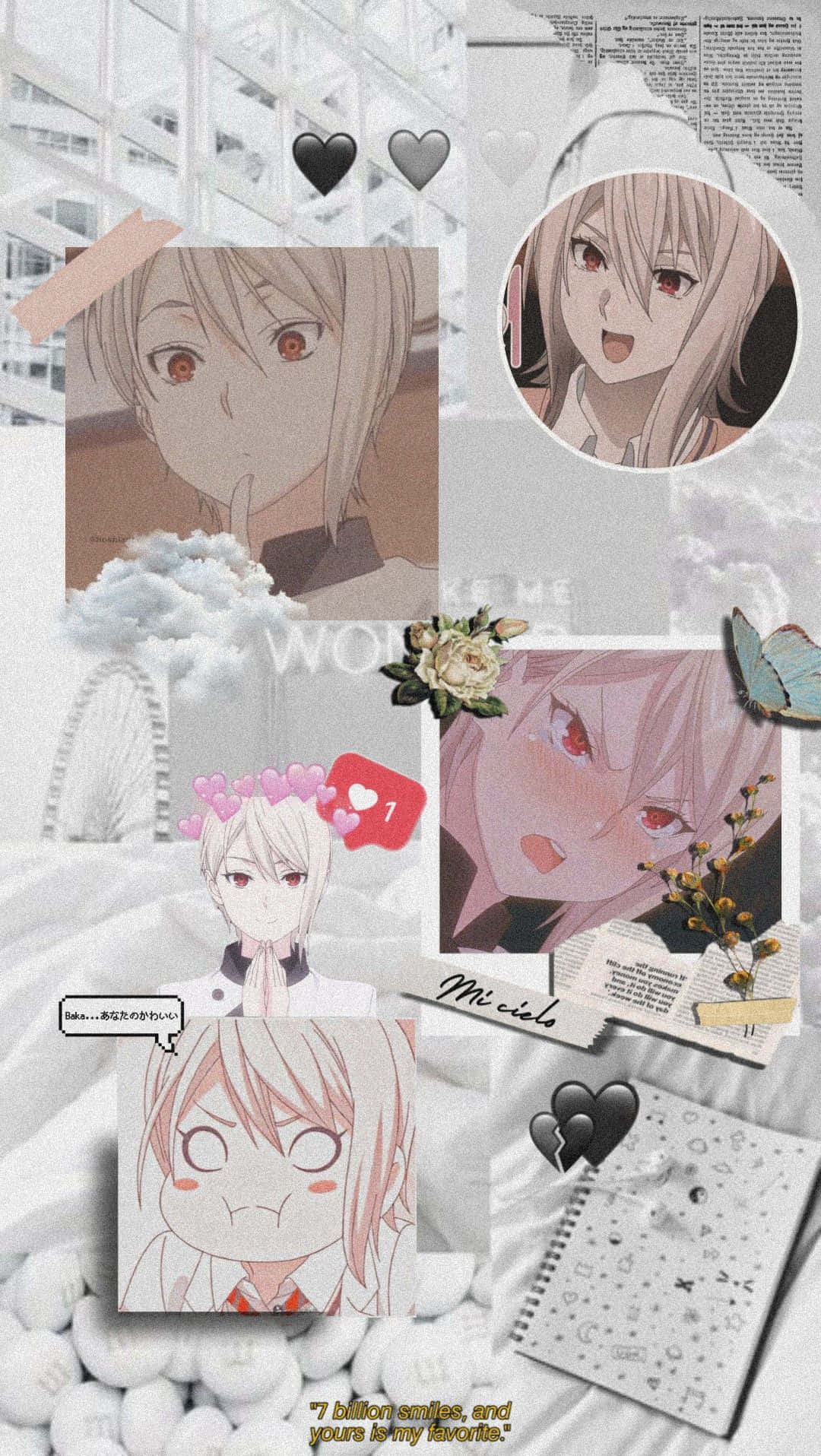 Alice Nakiri, pastel, collage, HD Phone Wallpaper