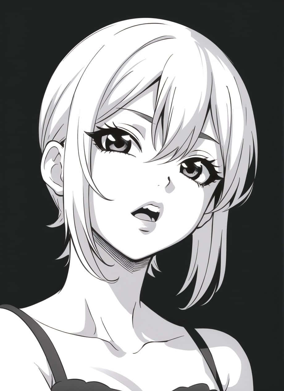 Alice Nakiri, manga portrait, short white hair, SD Phone Wallpaper