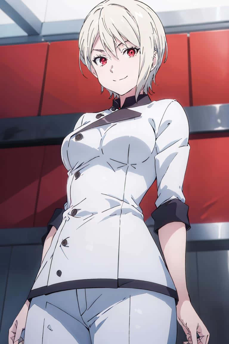 Alice Nakiri, anime chef, red eyes, SD Phone Wallpaper